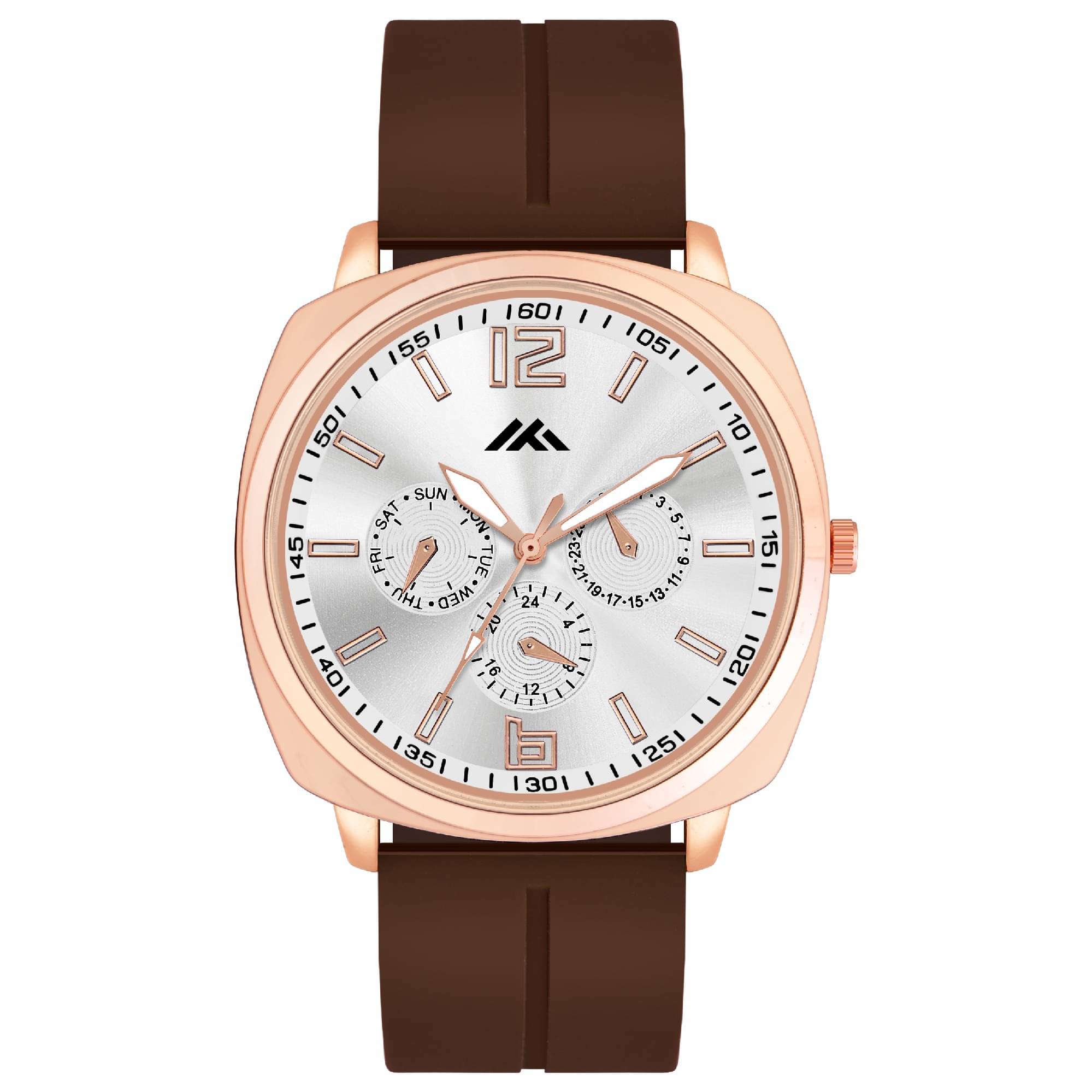     			Newman Brown Silicon Analog Men's Watch