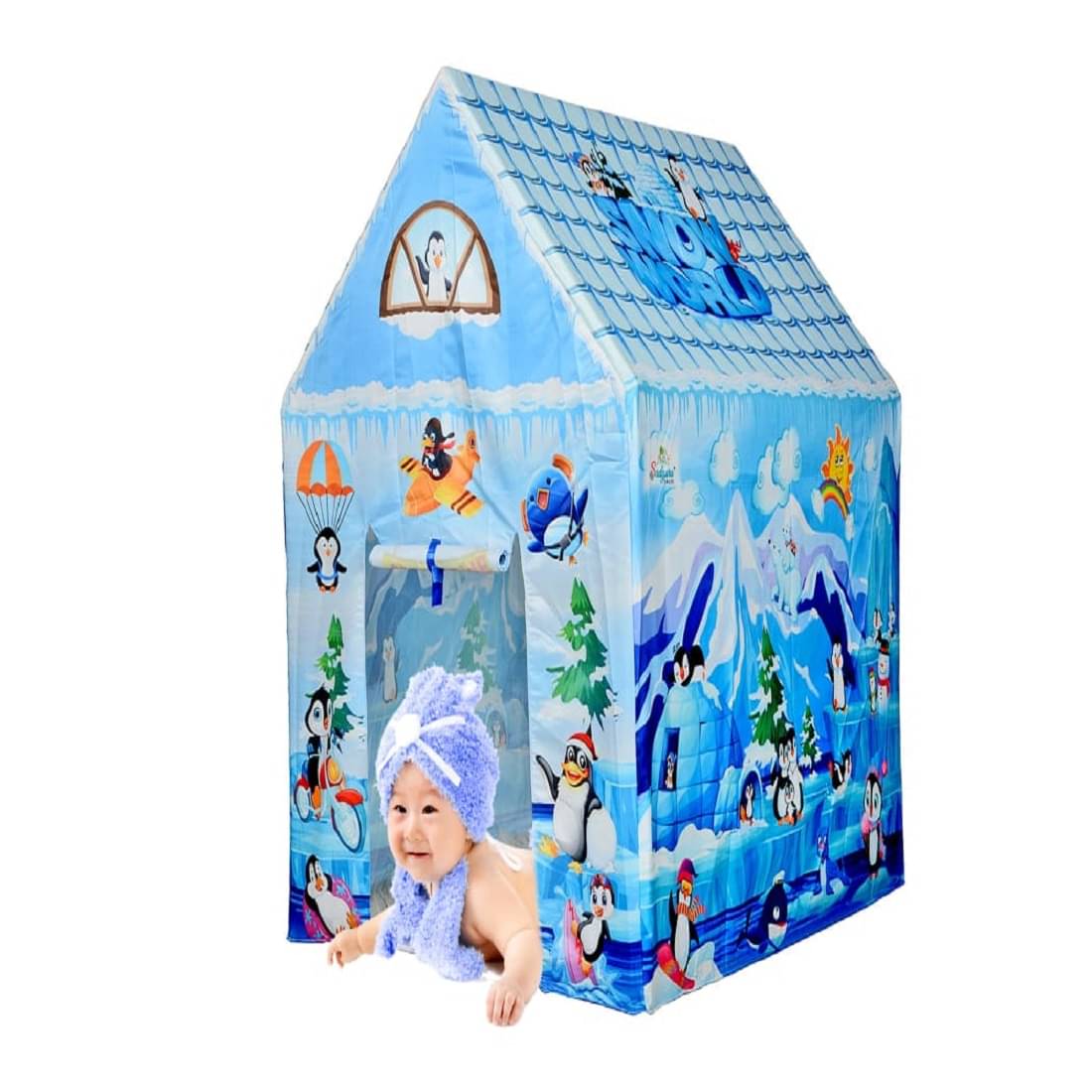     			OSANA jumbo size tent kids theme play tent house for kids 3 year to 10 year  (Multicolor)