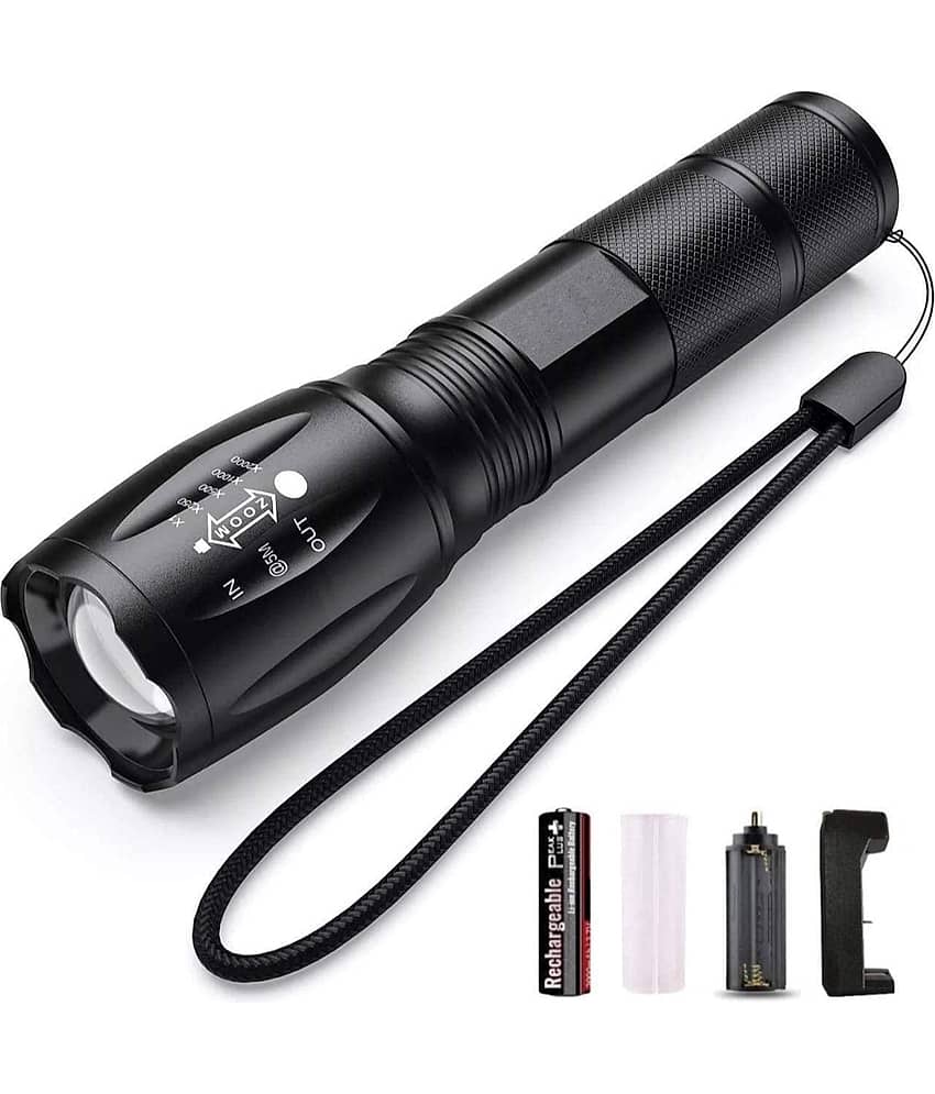 QitmirMKT 5 Mode Emergency Metal Torch for Hiking Camping Outdoor Black Hand Torch ( Pack of 1 ) - Sports and Fitness Equipment | Buy online on ZillyBuy