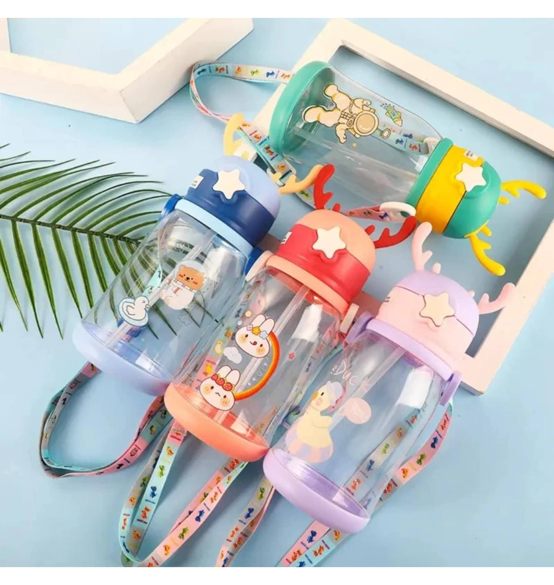 QitmirMKT New Deer Horn Kids School Sipper Water Bottle (Mix Color) - Stationery | Buy online on ZillyBuy