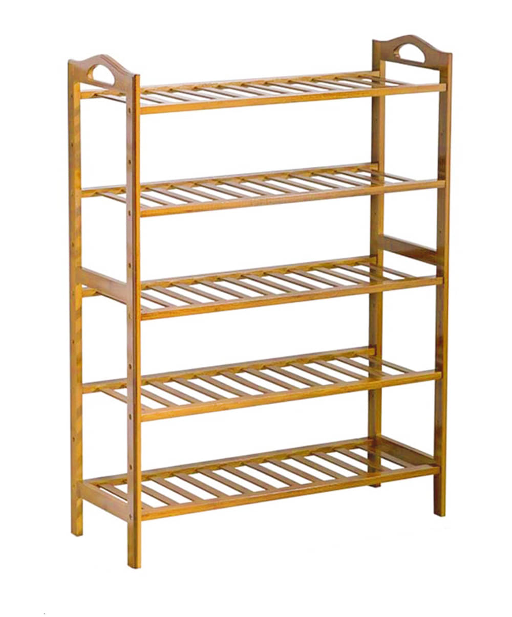     			Shopper52 Wooden 5 Tier Shoe Rack