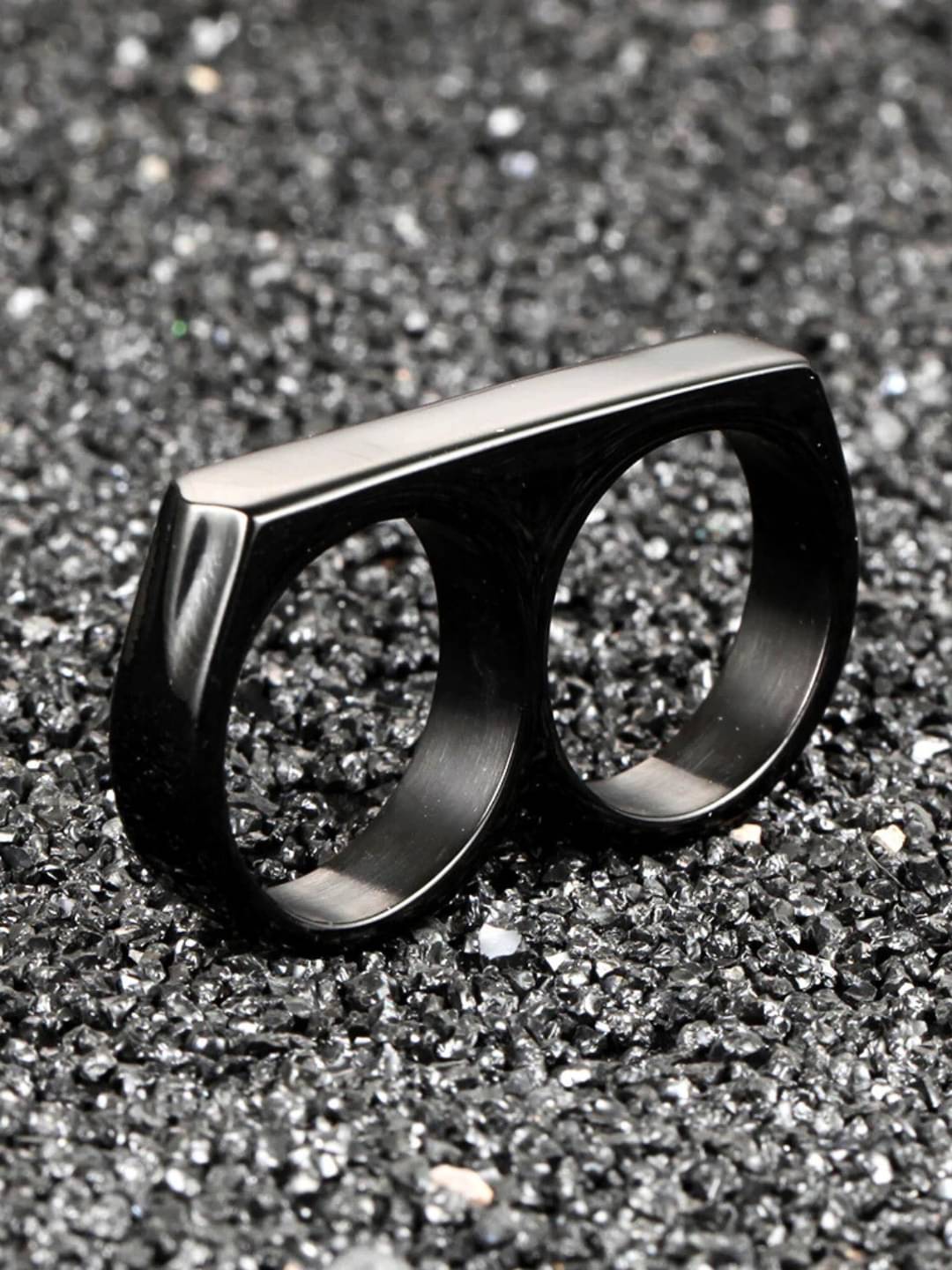 Style Wind Black Multi Finger Rings ( Pack of 1 )     			Style Wind Black Multi Finger Rings ( Pack of 1 )