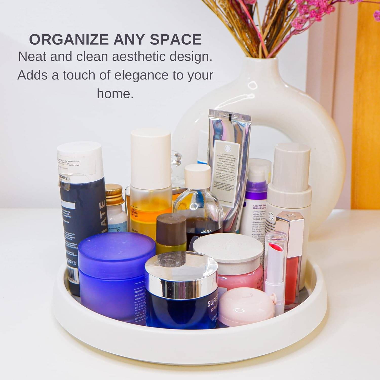     			THRIFTKART 360 Degree Rotating Tray Acrylic Turn Table 1 Pcs