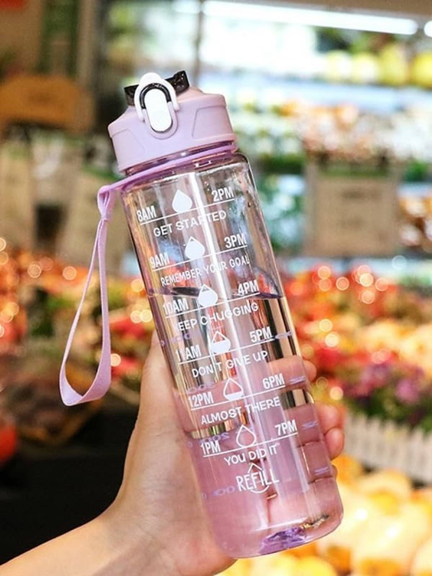     			TINUMS Motivational Water Bottle 900ml Assorted Plastic Water Bottle 900 mL ( Set of 1 )