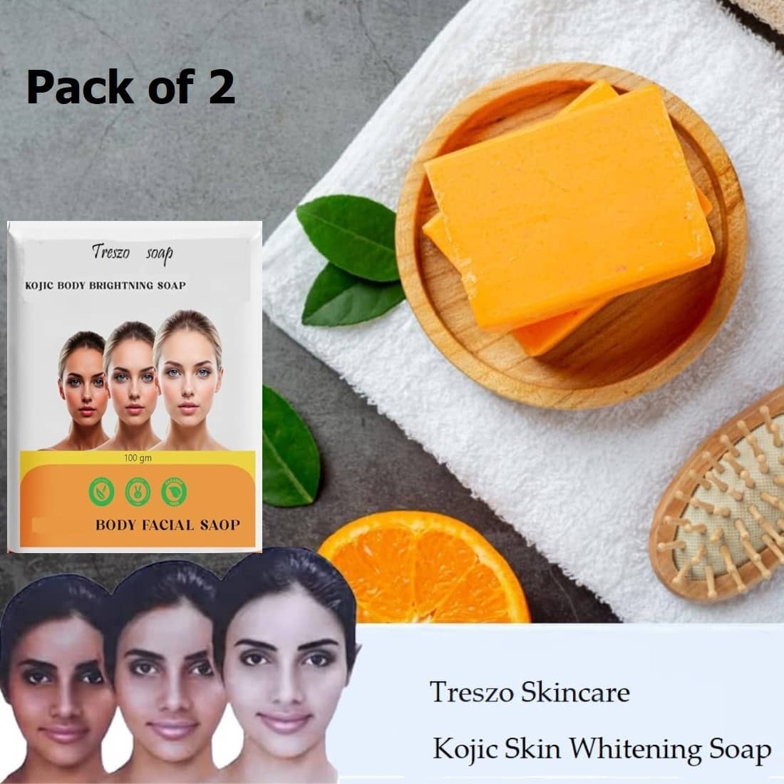 Treszo Beauty skincare sinche Body Soap Soap for All Skin Type ( Pack of 2 )