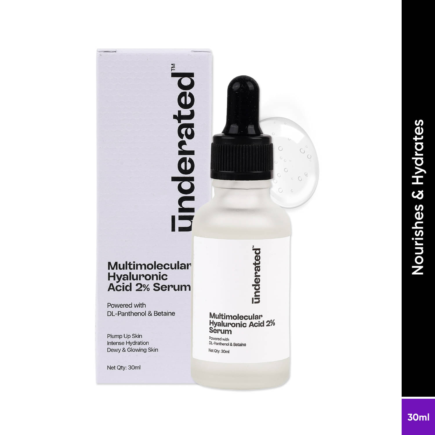     			Underated Face Serum Hyaluronic Acid Deep Nourishment For All Skin Type ( Pack of 1 )
