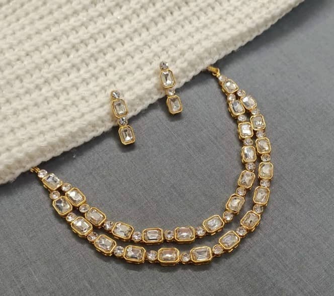 raajis White Alloy Necklace Set ( Pack of 1 )