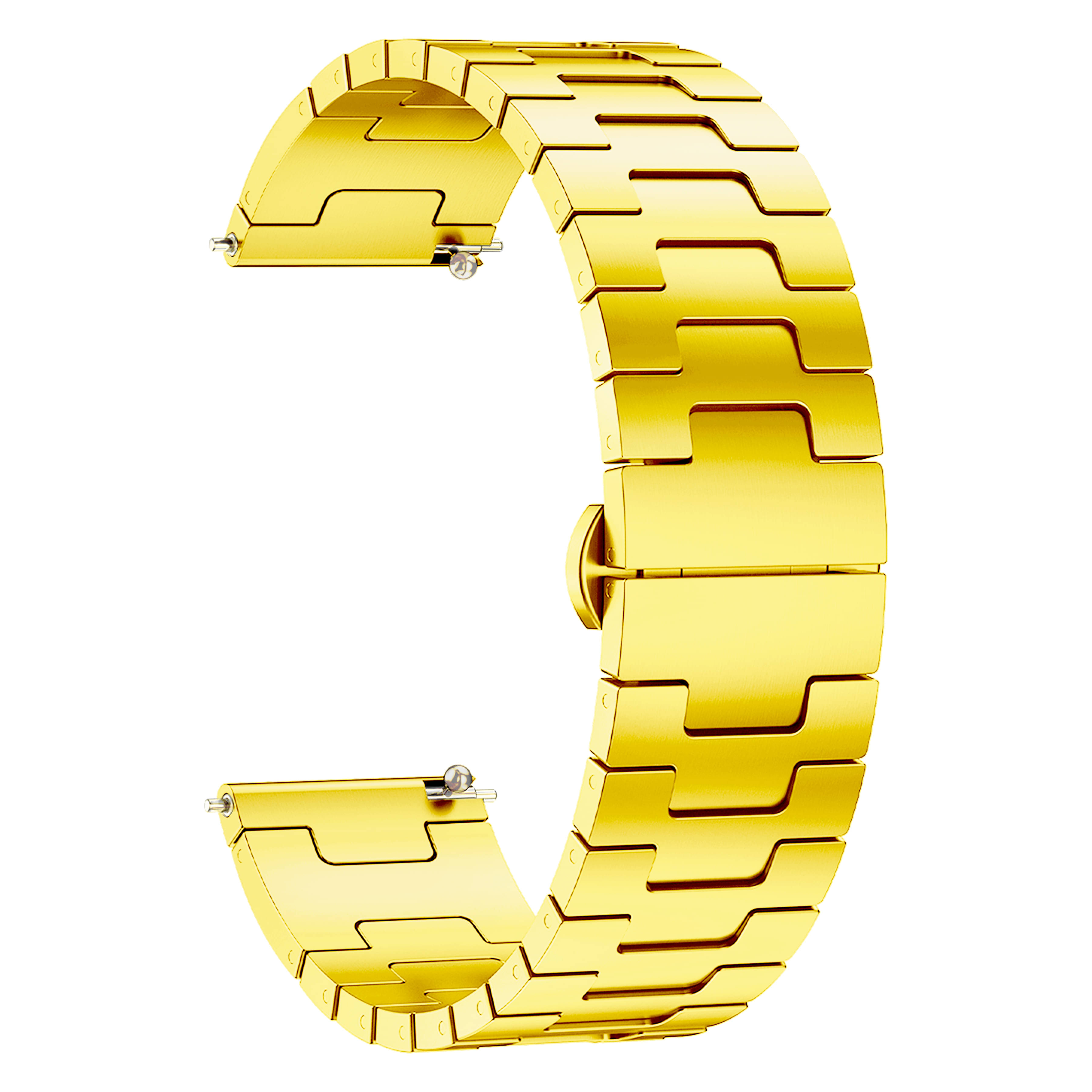 ACM Watch Strap Metal Stainless Steel 22mm compatible with Dr Trust Usa Healthpal 2 Smartwatch Belt Luxury Band Gold     			ACM Watch Strap Metal Stainless Steel 22mm compatible with Dr Trust Usa Healthpal 2 Smartwatch Belt Luxury Band Gold