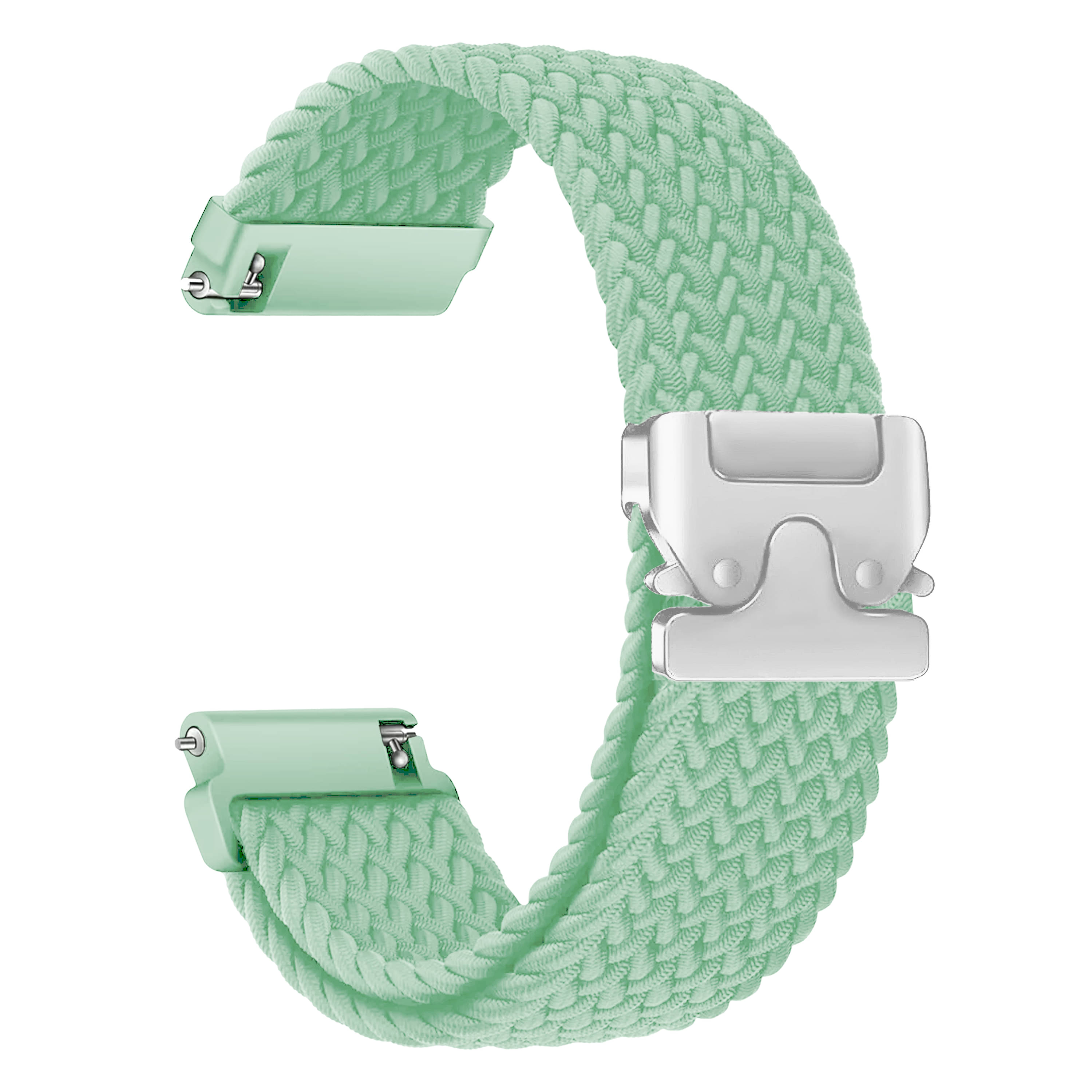 ACM Watch Strap Woven Braided Clipper 22mm compatible with Noise Colorfit Icon 2 Vista Smartwatch Adjustable Belt Band Green ACM Watch Strap Woven Braided Clipper 22mm compatible with Noise Colorfit Icon 2 Vista Smartwatch Adjustable Belt Band Green