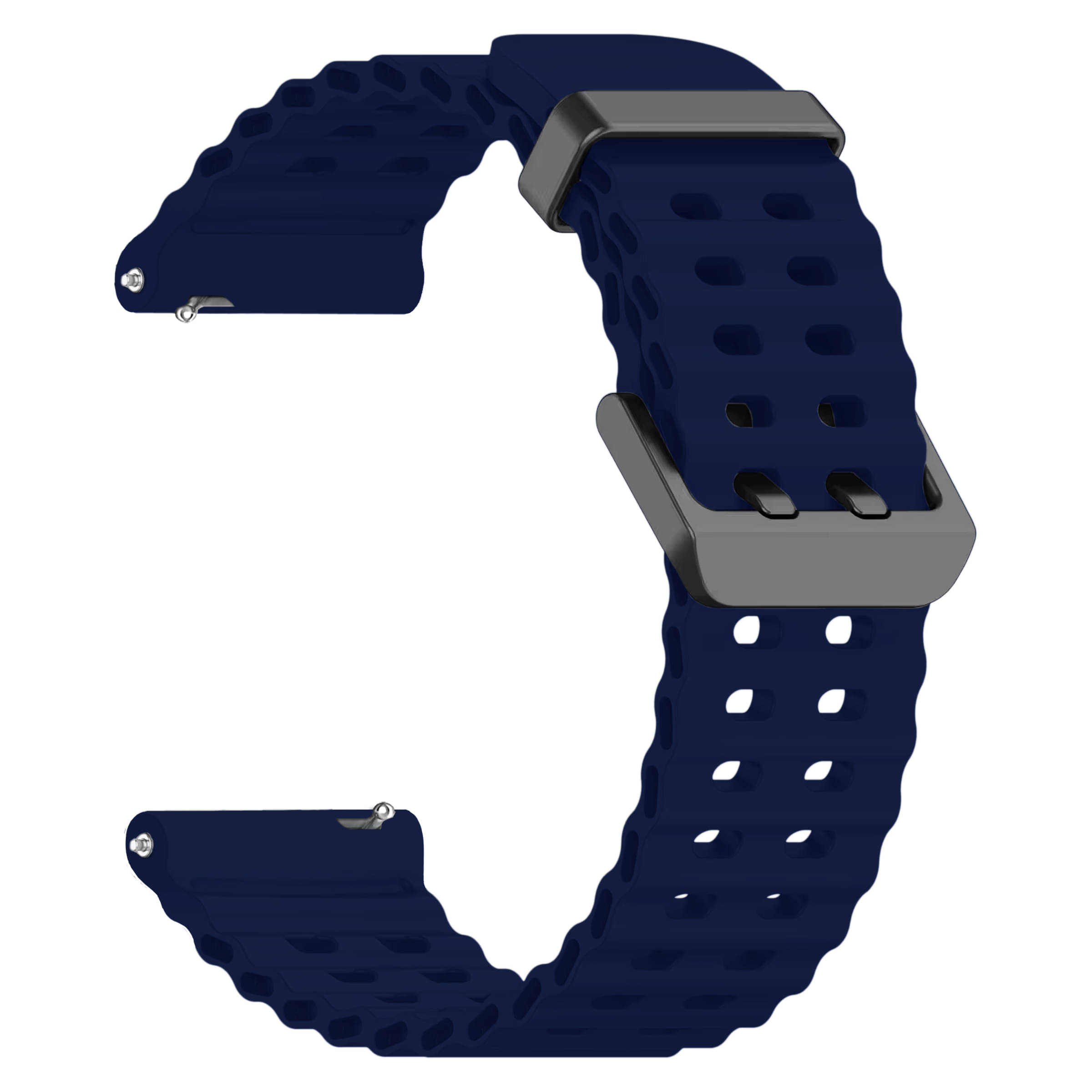     			ACM Watch Strap Silicone Belt 20mm compatible with Boat Vertex Smartwatch Sports Classic Band Dark Blue