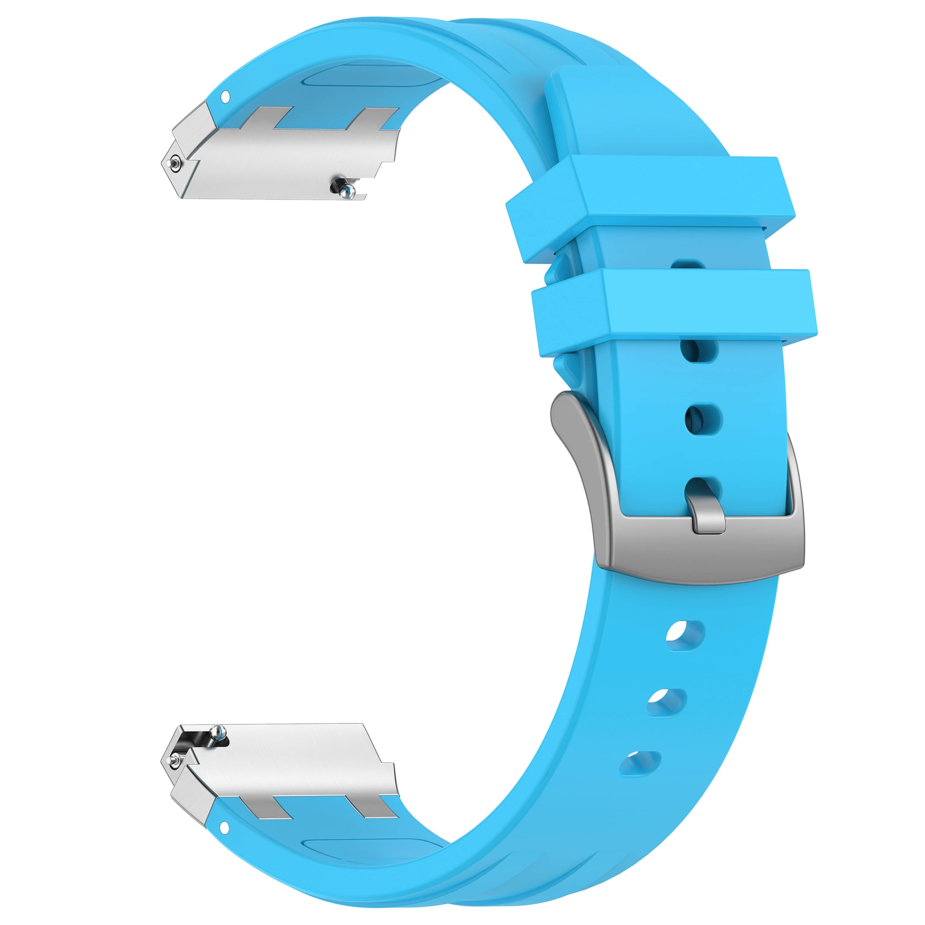     			ACM Watch Strap Silicone Belt 20mm compatible with Mevofit Air X1 Smartwatch Metal Hook Band Blue