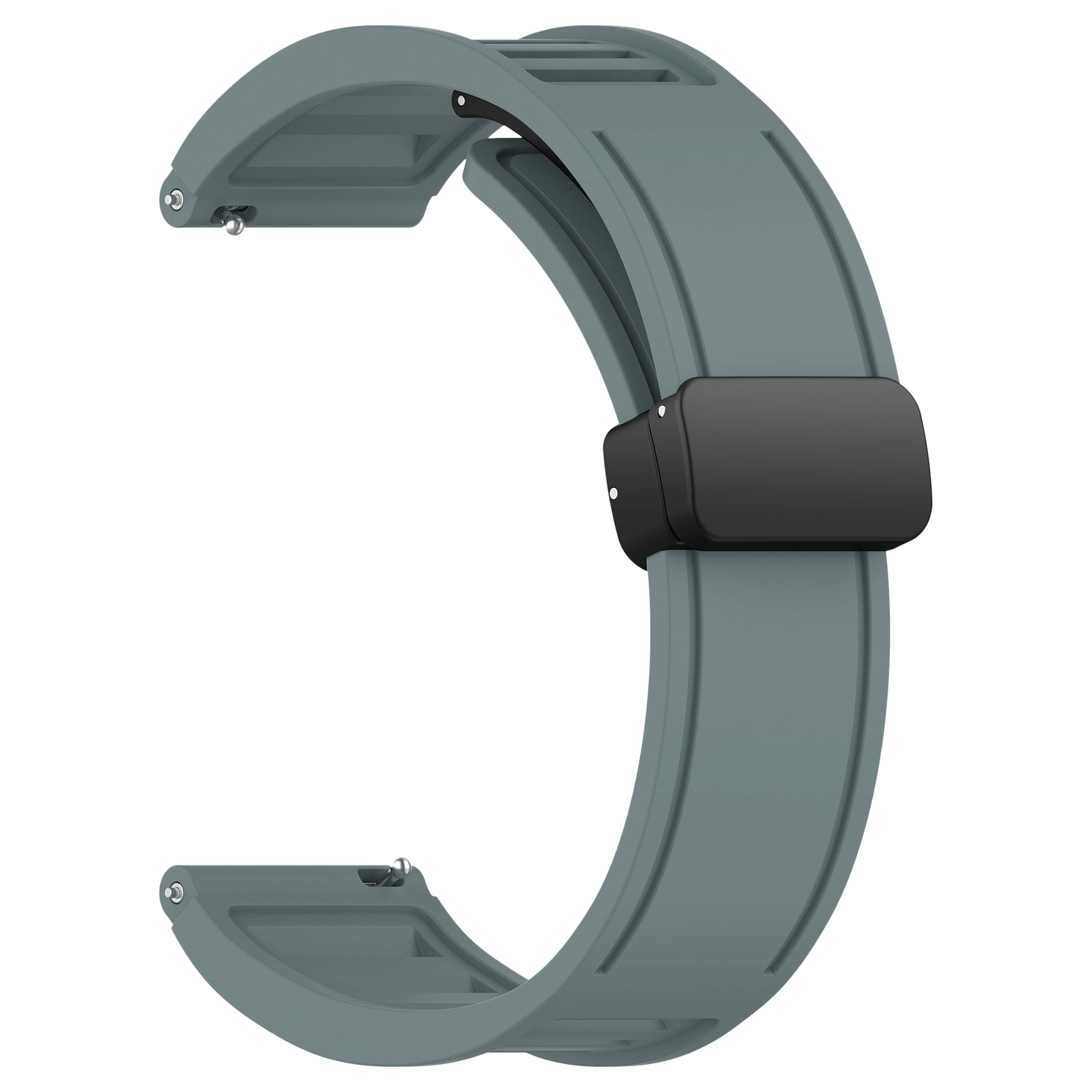     			ACM Watch Strap Silicone Belt Magnetic Clasp 20mm compatible with Mevofit Air X1 Smartwatch Hook Sports Band Cyan Grey