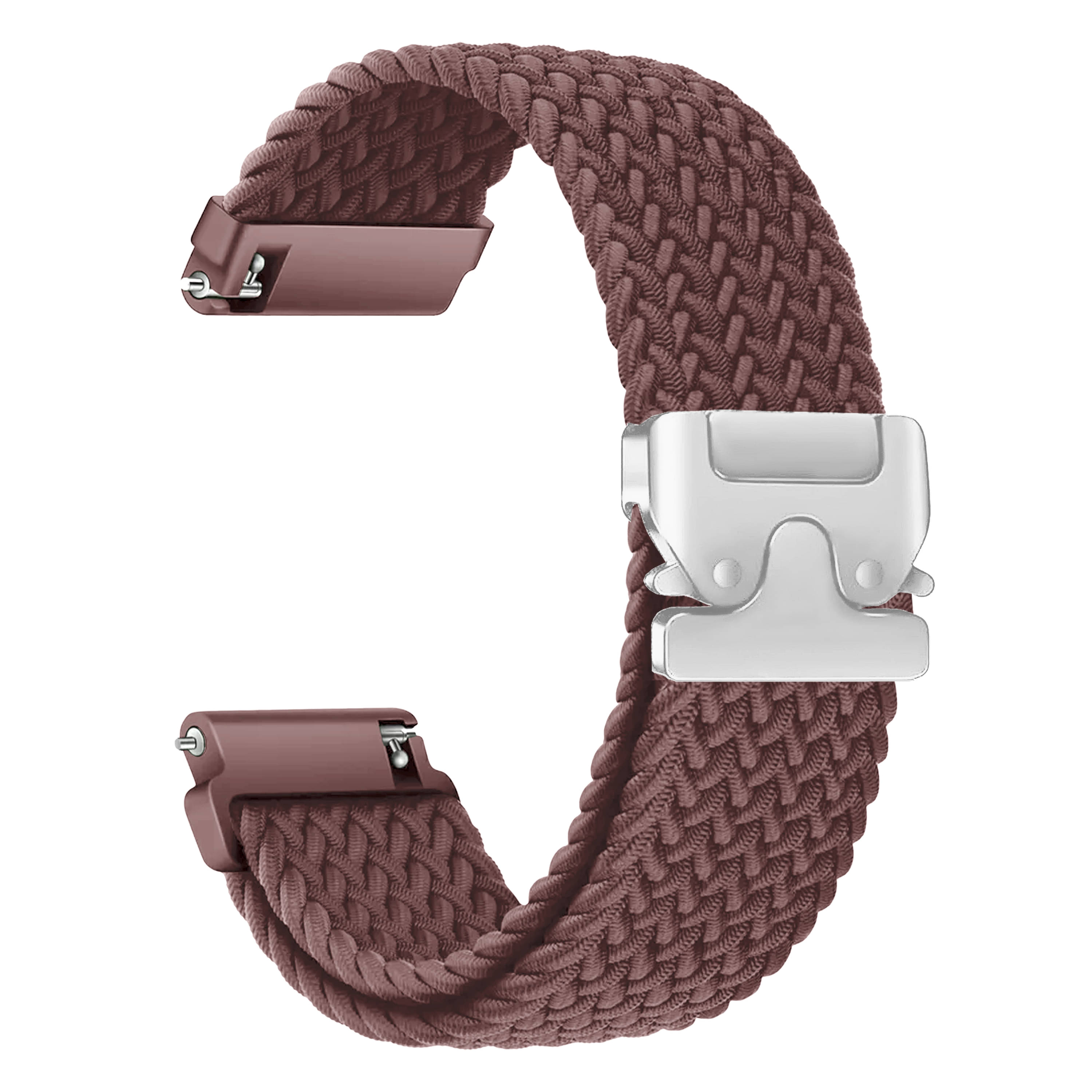 ACM Watch Strap Woven Braided Clipper 22mm compatible with Honor Gs Pro Smartwatch Adjustable Belt Band Brown ACM Watch Strap Woven Braided Clipper 22mm compatible with Honor Gs Pro Smartwatch Adjustable Belt Band Brown