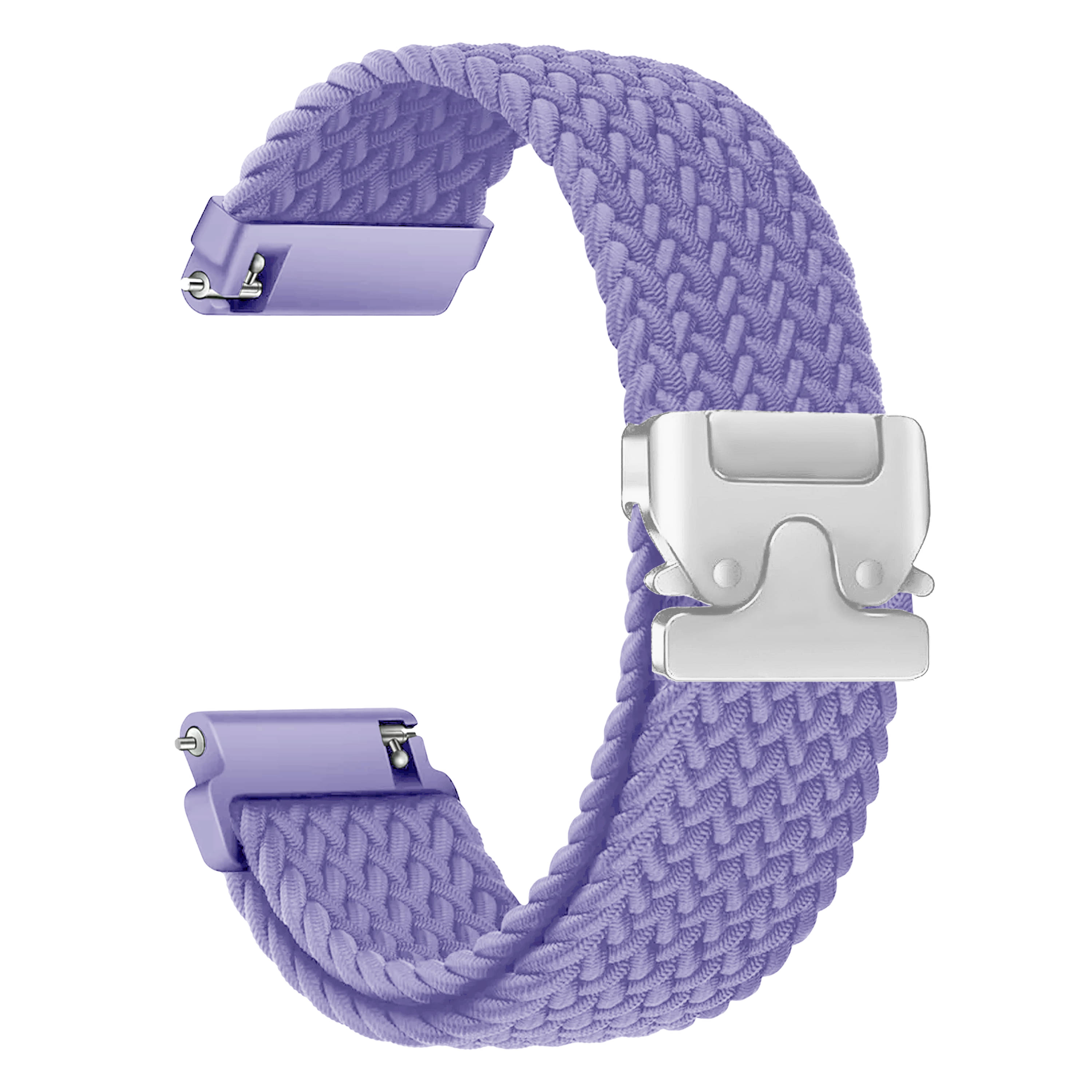     			ACM Watch Strap Woven Braided Clipper 20mm compatible with Foxin Foxfit Amaze Pro Smartwatch Adjustable Belt Band Lavender
