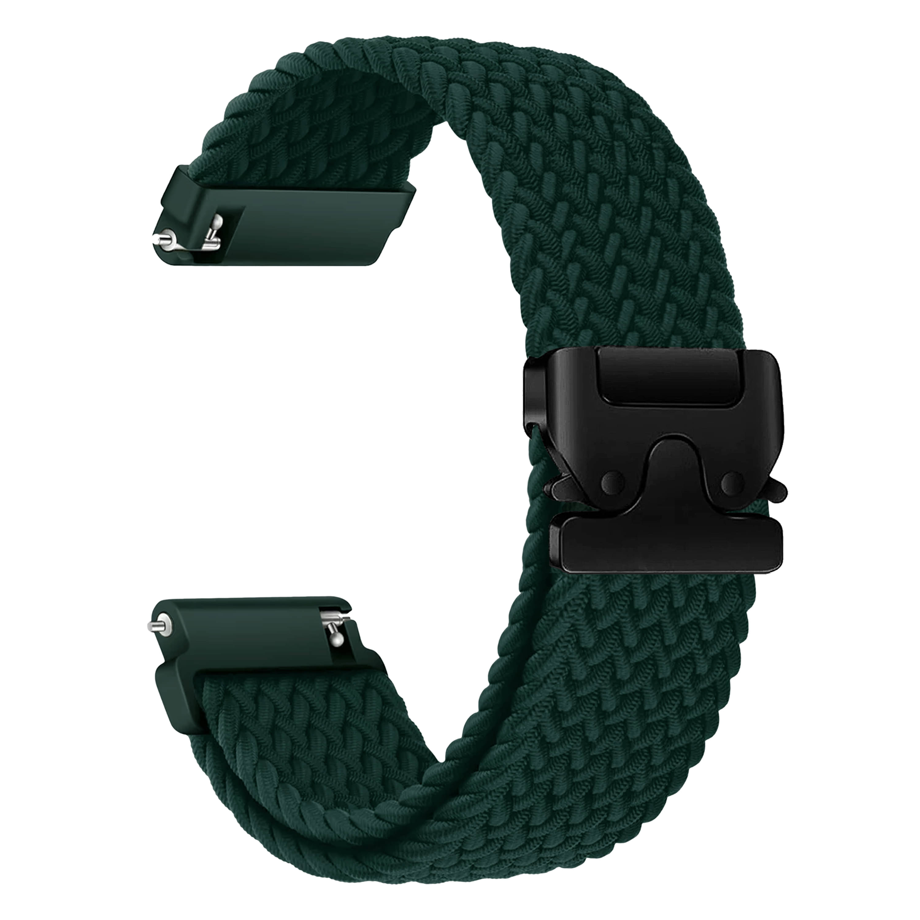     			ACM Watch Strap Woven Braided Clipper 22mm compatible with Lg G Watch R W110 Smartwatch Adjustable Belt Band Turquoise