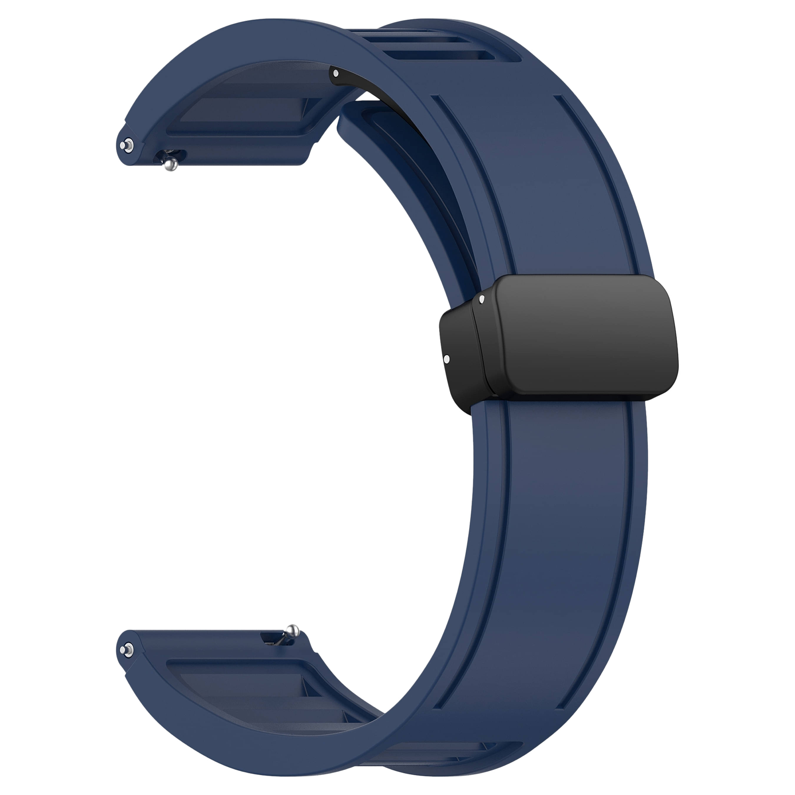 ACM Watch Strap Silicone Belt Magnetic Clasp 22mm compatible with Huawei Watch 2 Classic Smartwatch Hook Sports Band Dark Blue ACM Watch Strap Silicone Belt Magnetic Clasp 22mm compatible with Huawei Watch 2 Classic Smartwatch Hook Sports Band Dark Blue