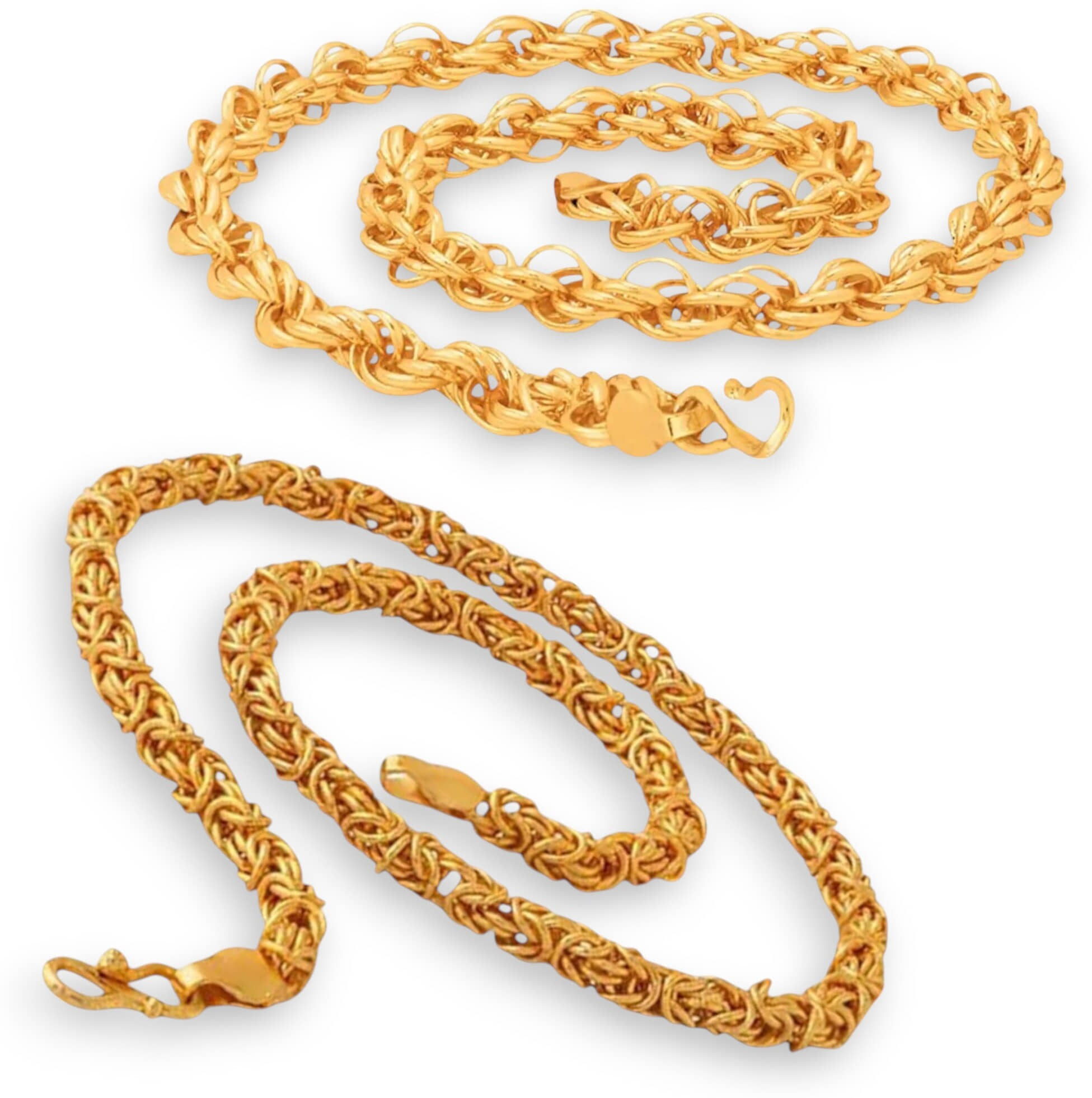 AKLINA Gold Plated Chains Combo ( Set of 2 )