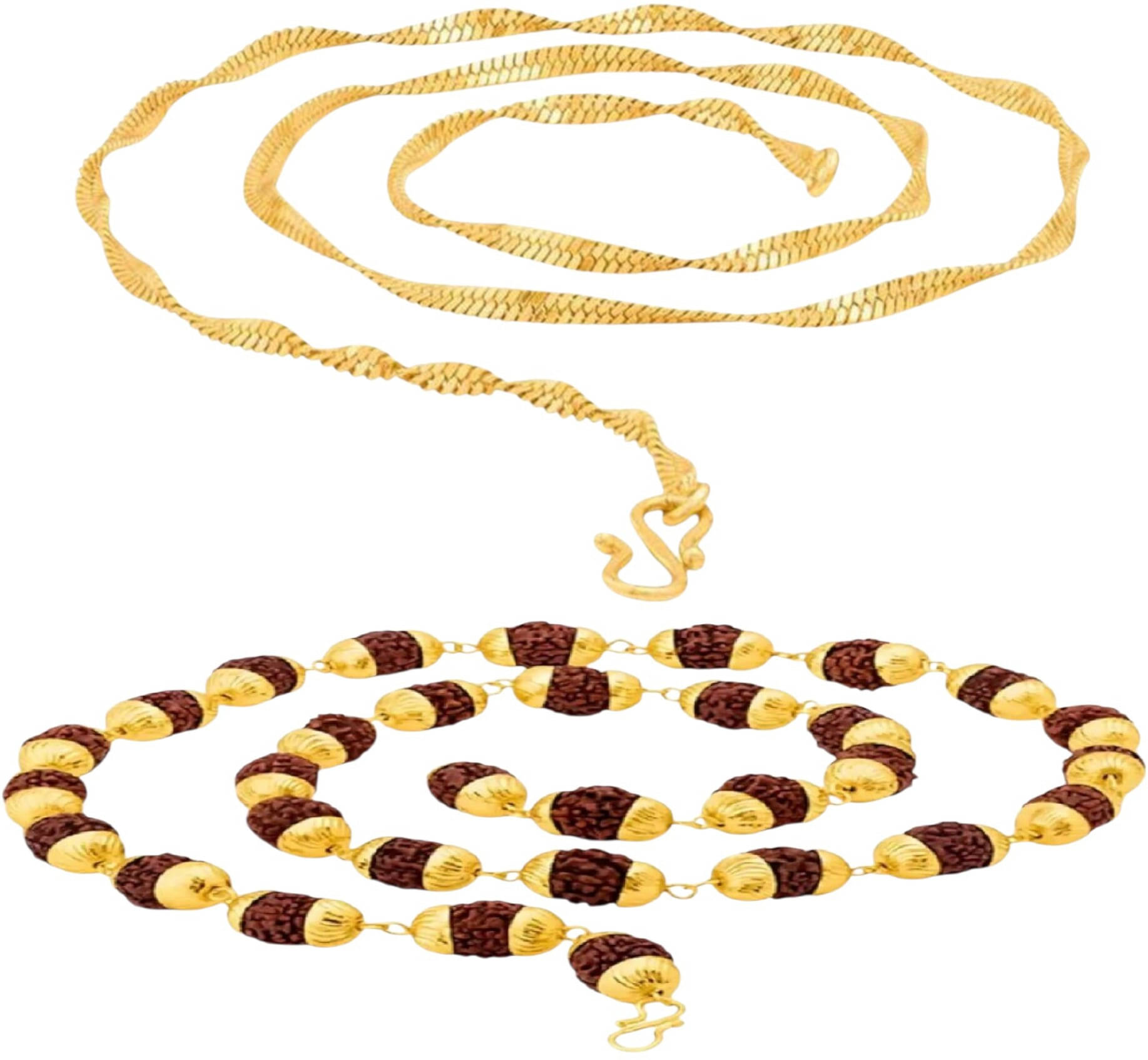 AKLINA Gold Plated Chains Combo ( Set of 2 )     			AKLINA Gold Plated Chains Combo ( Set of 2 )