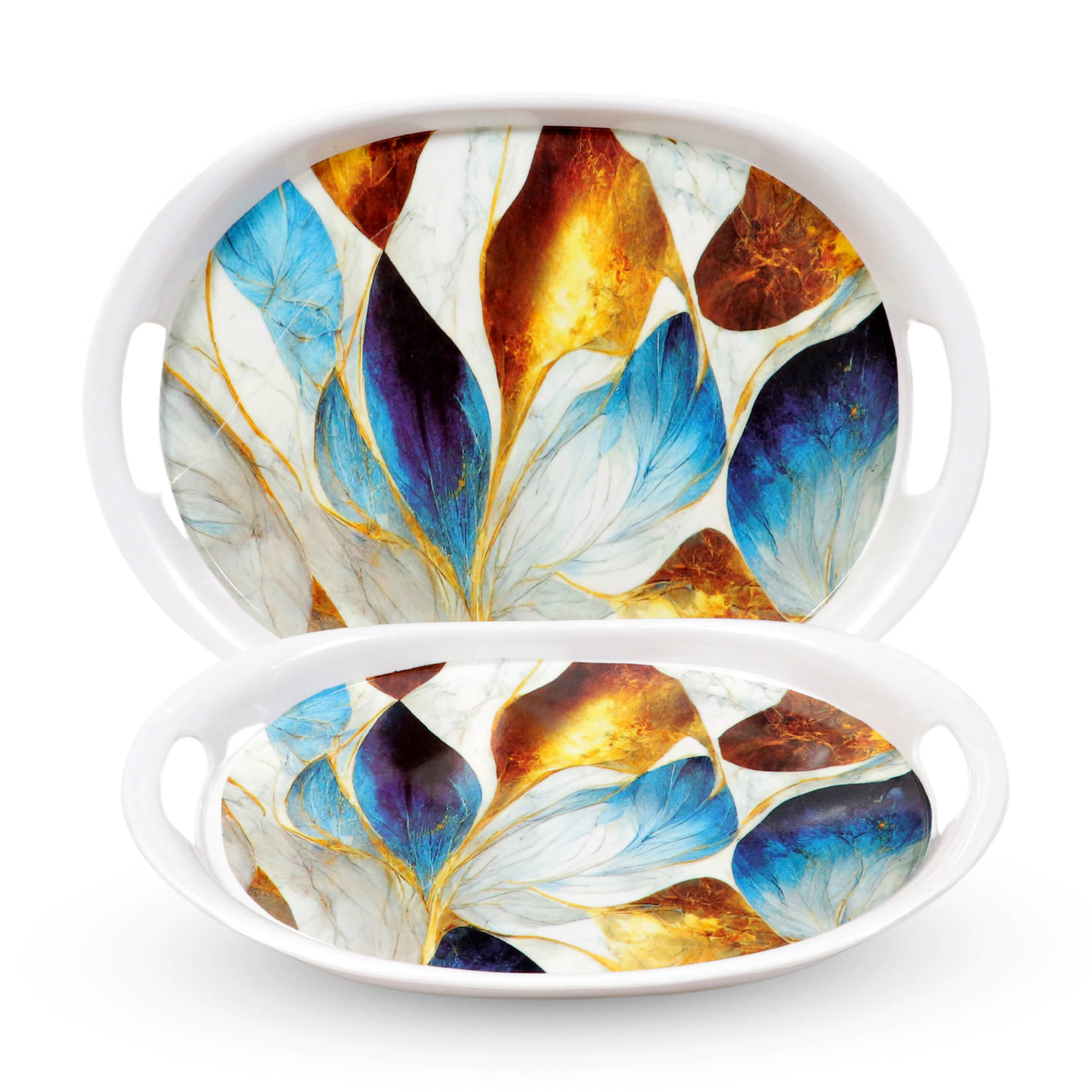     			ARIYA ARI-AT-550-M14-PC-2 Printed Melamine Serving Plate 700 ml Multicolor ( Set of 2 )