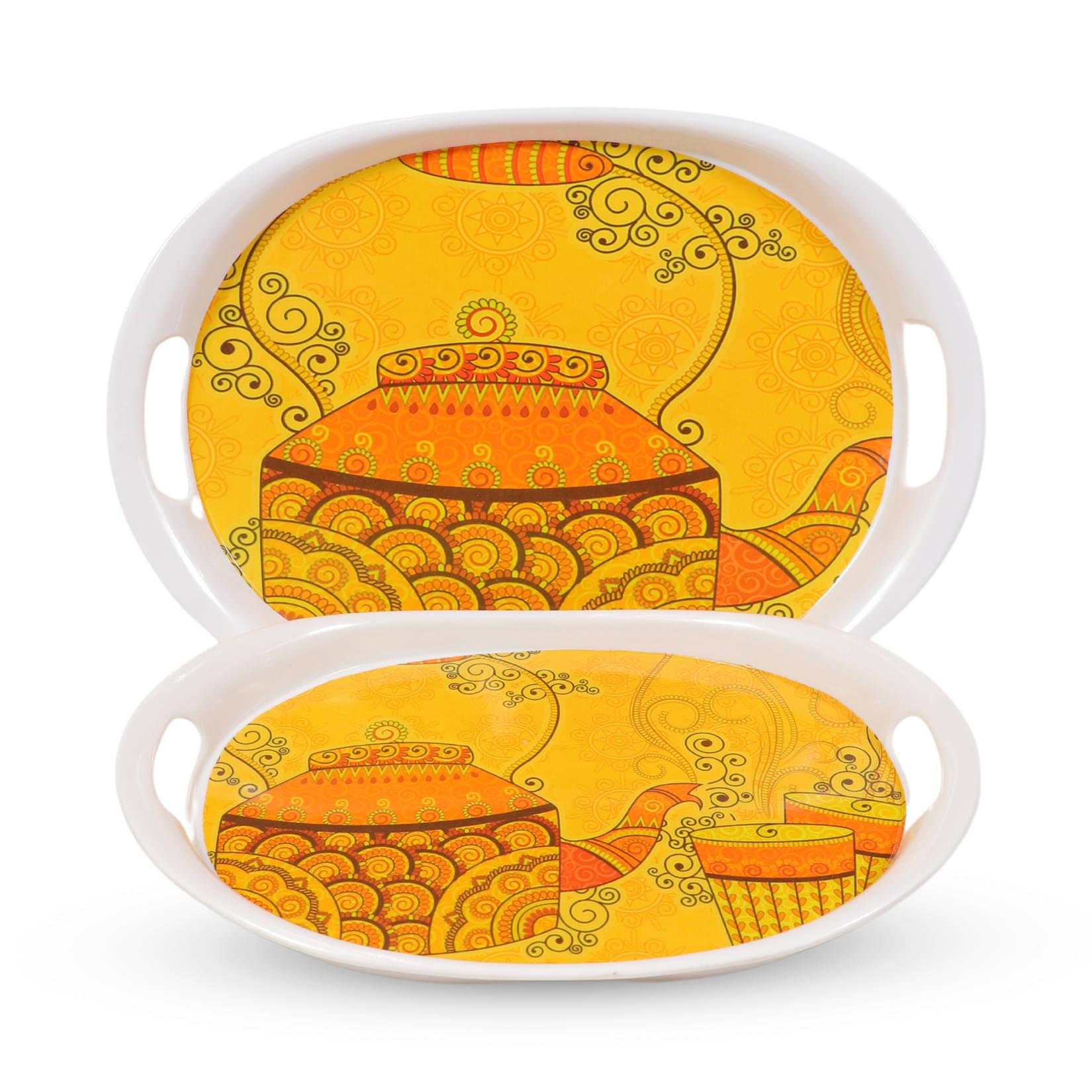 ARIYA ARI-AT-550-M8-PC-2 Printed Melamine Serving Plate 700 ml Multicolor ( Set of 2 ) ARIYA ARI-AT-550-M8-PC-2 Printed Melamine Serving Plate 700 ml Multicolor ( Set of 2 )