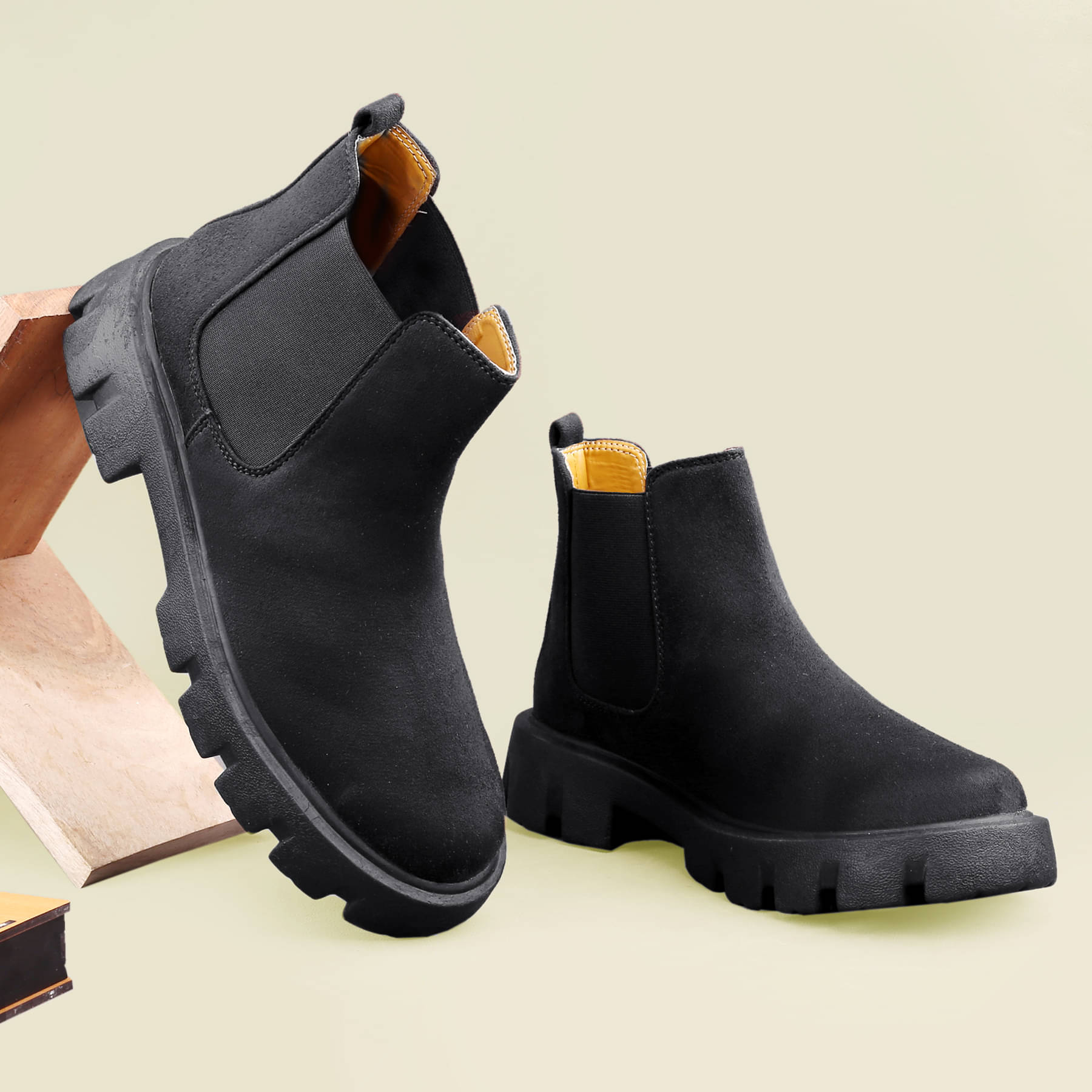     			BXXY Black Men's Chelsea Boots