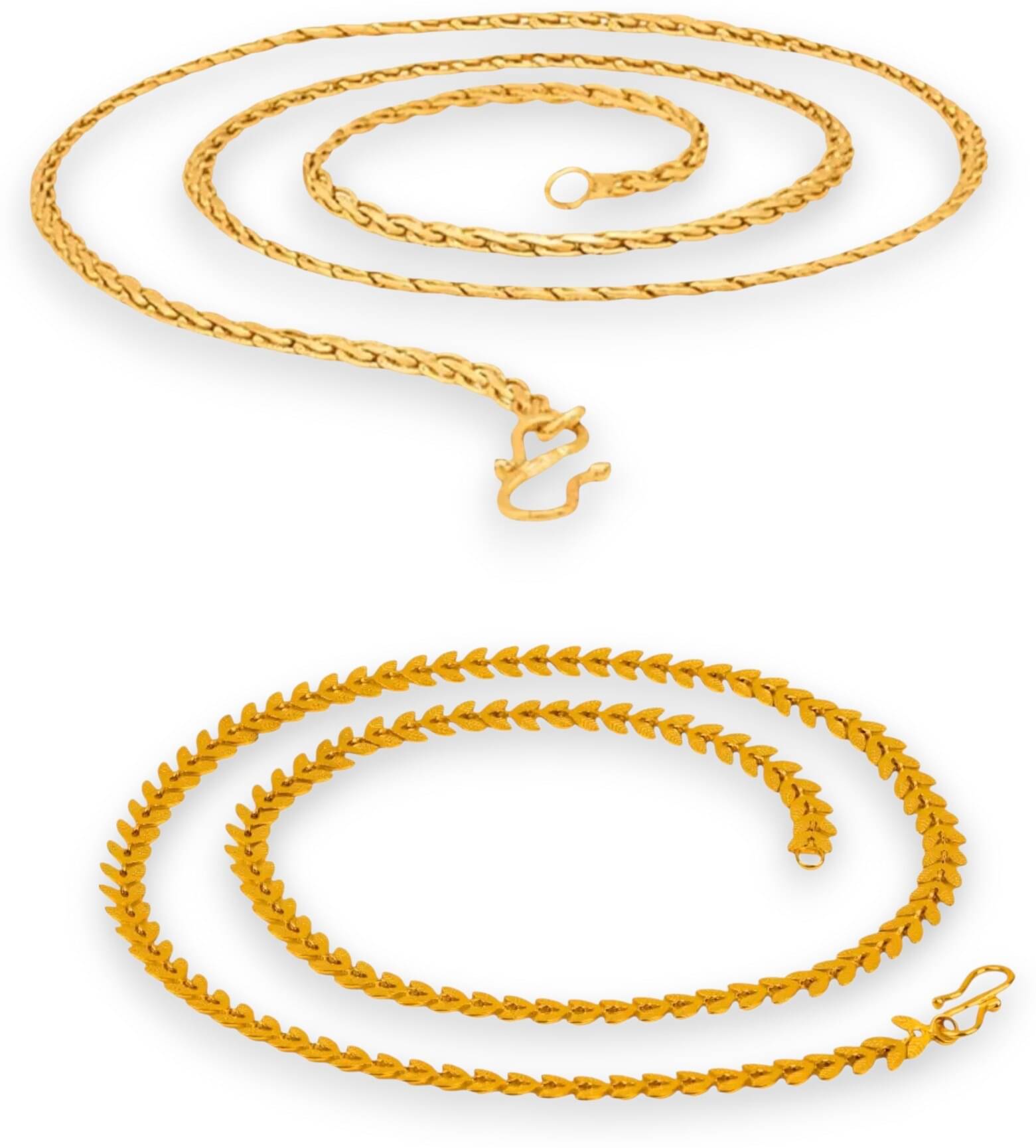     			Charms Gold Plated Chains Combo ( Set of 2 )