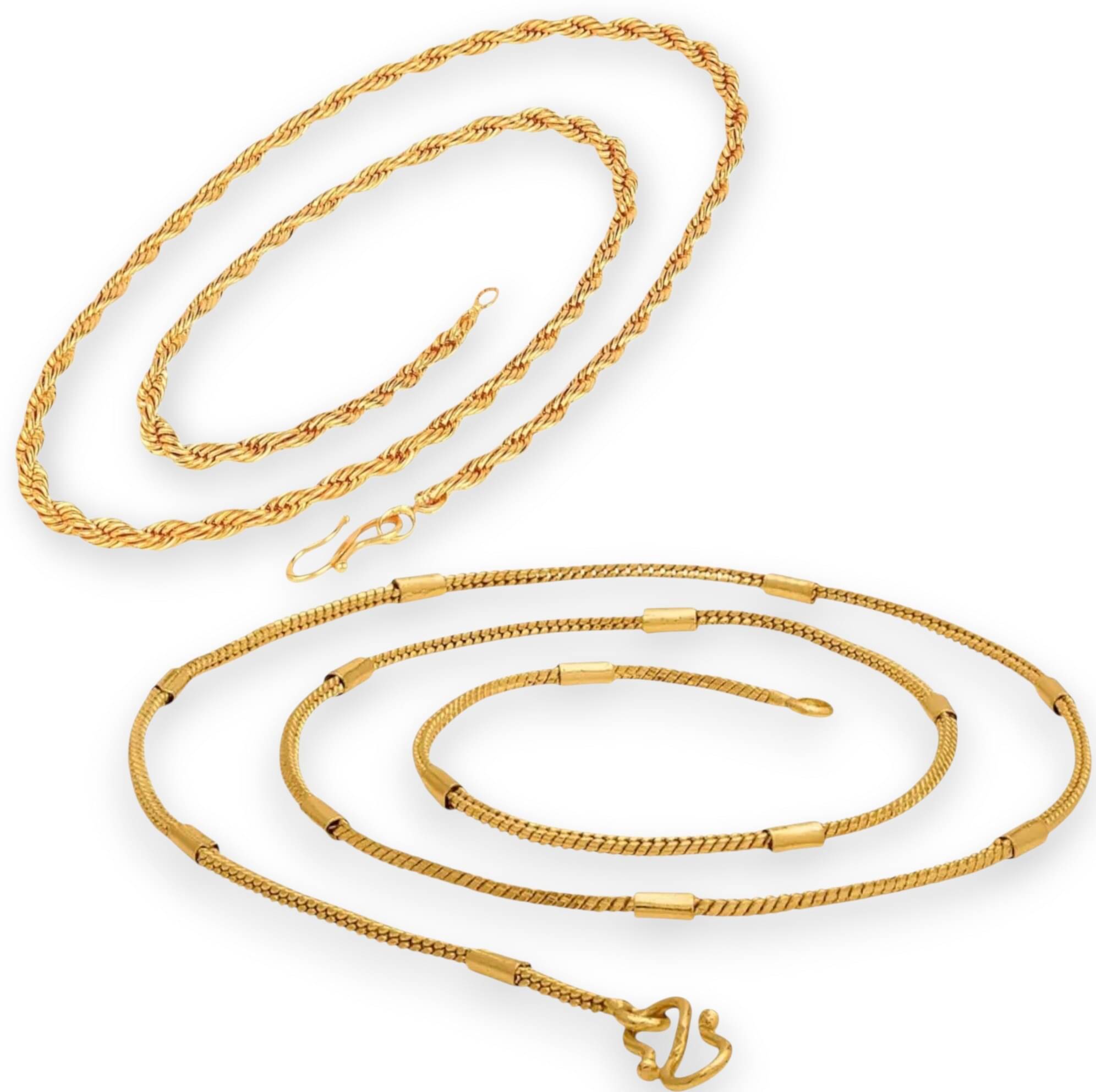 Charms Gold Plated Chains Combo ( Set of 2 )     			Charms Gold Plated Chains Combo ( Set of 2 )