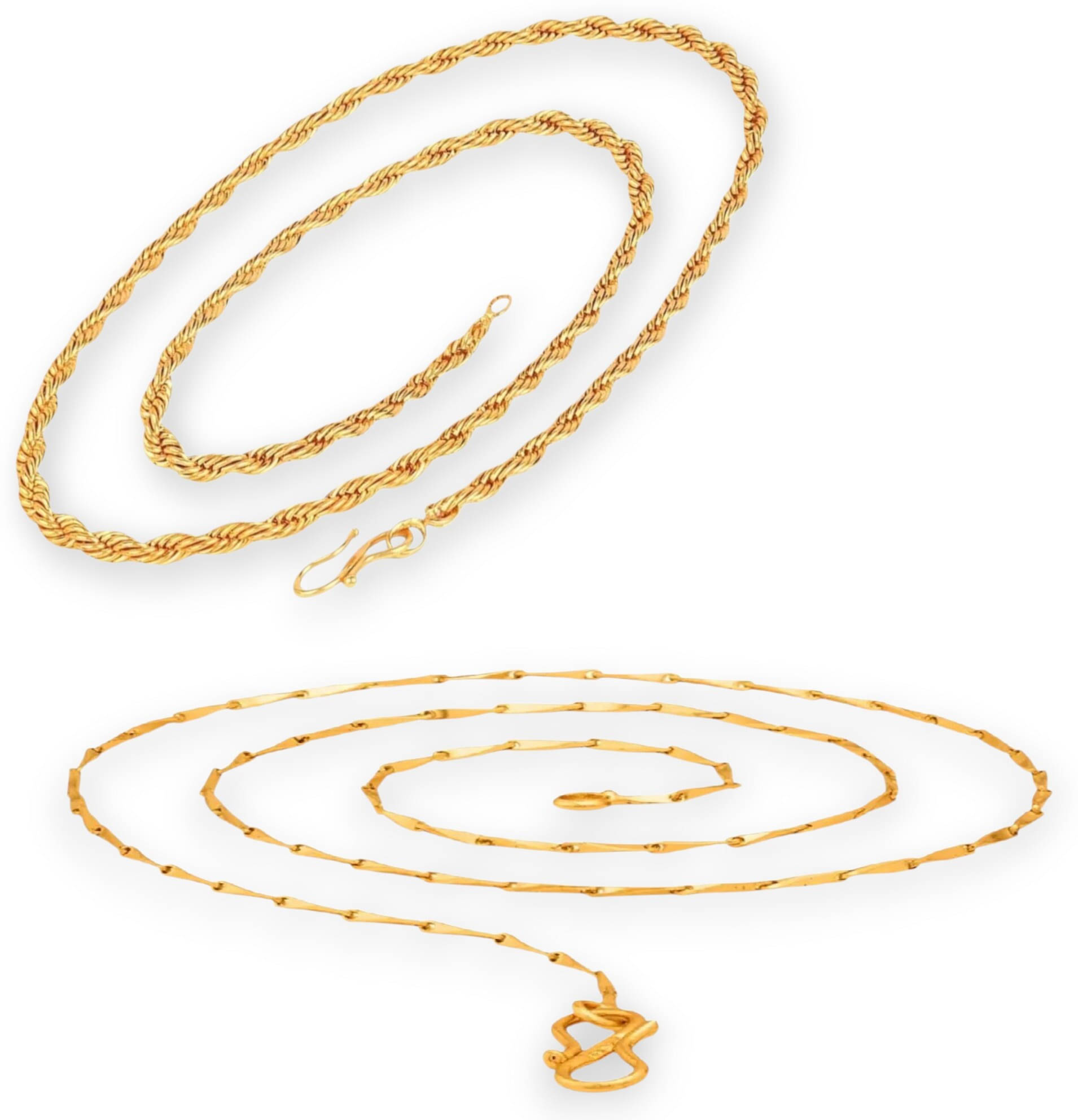     			Charms Gold Plated Chains Combo ( Set of 2 )