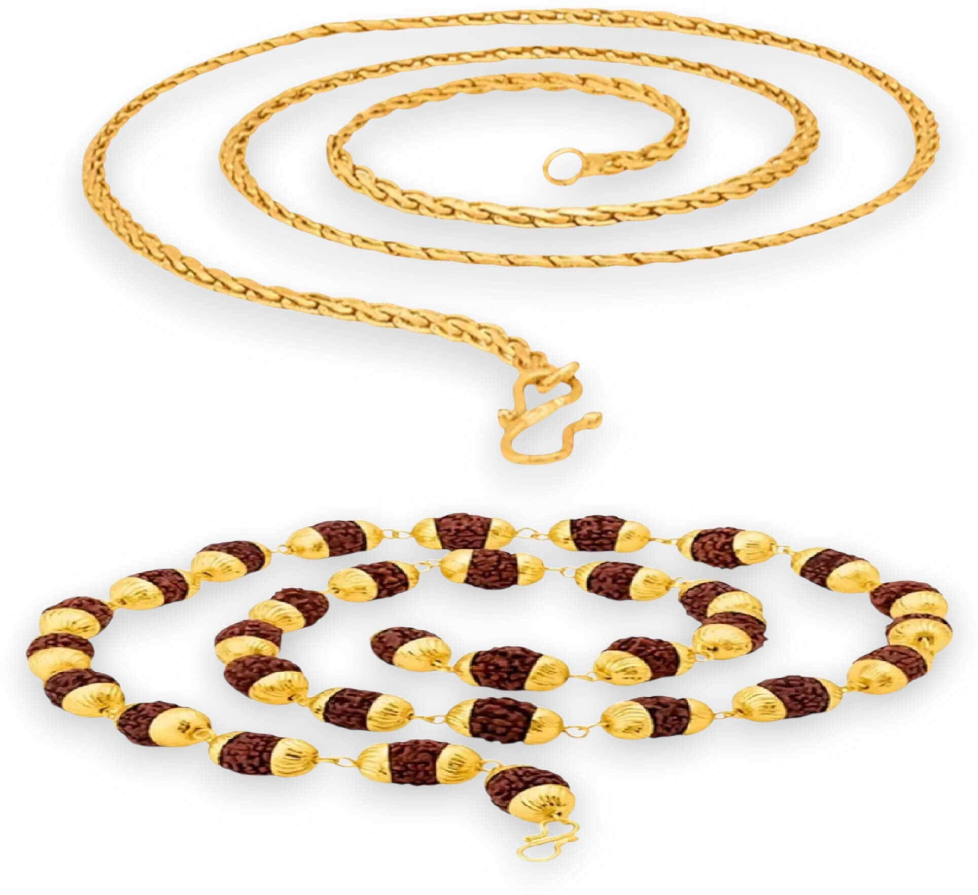     			Charms Gold Plated Chains Combo ( Set of 2 )