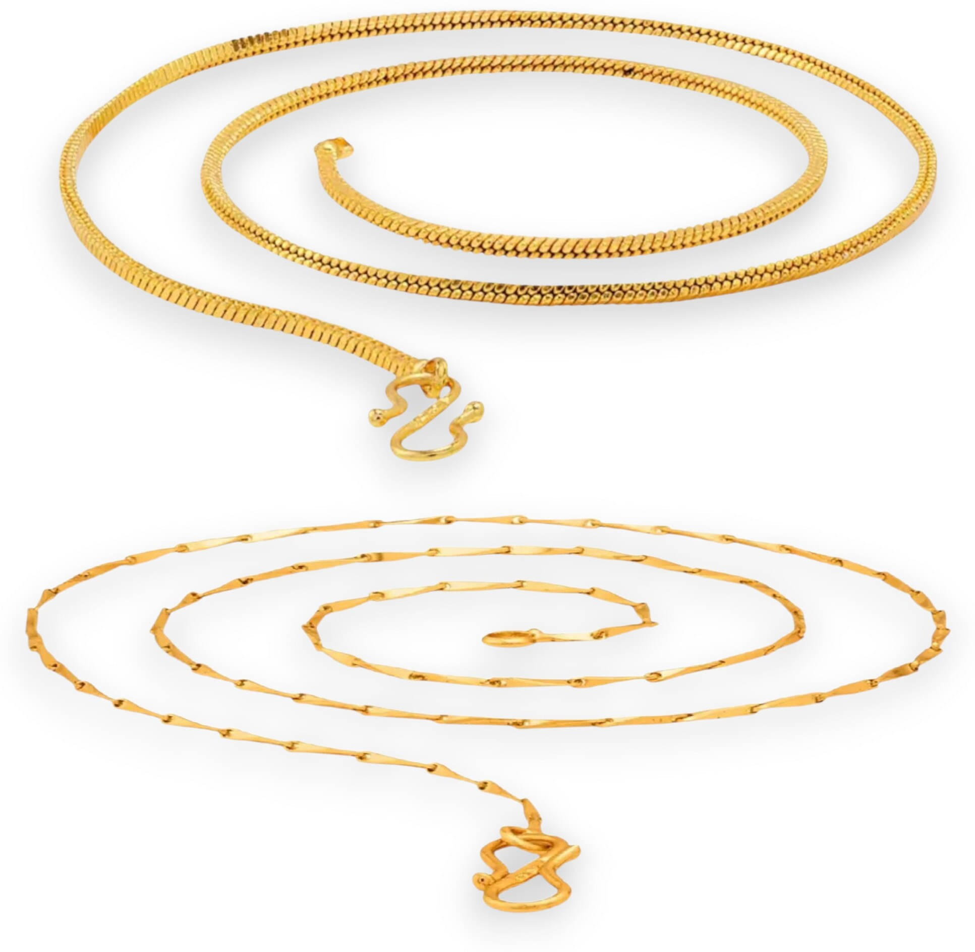     			Charms Gold Plated Chains Combo ( Set of 2 )