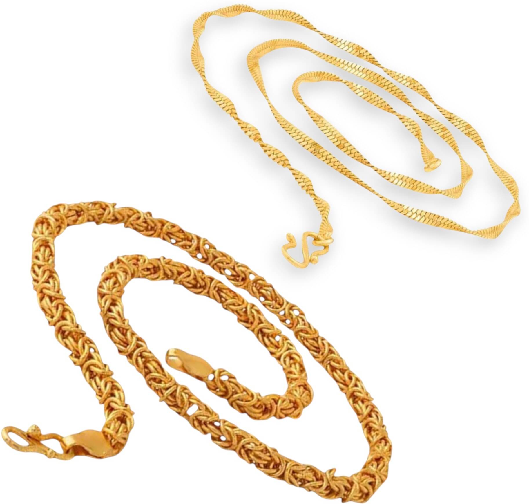 Charms Gold Plated Chains Combo ( Set of 2 ) Charms Gold Plated Chains Combo ( Set of 2 )