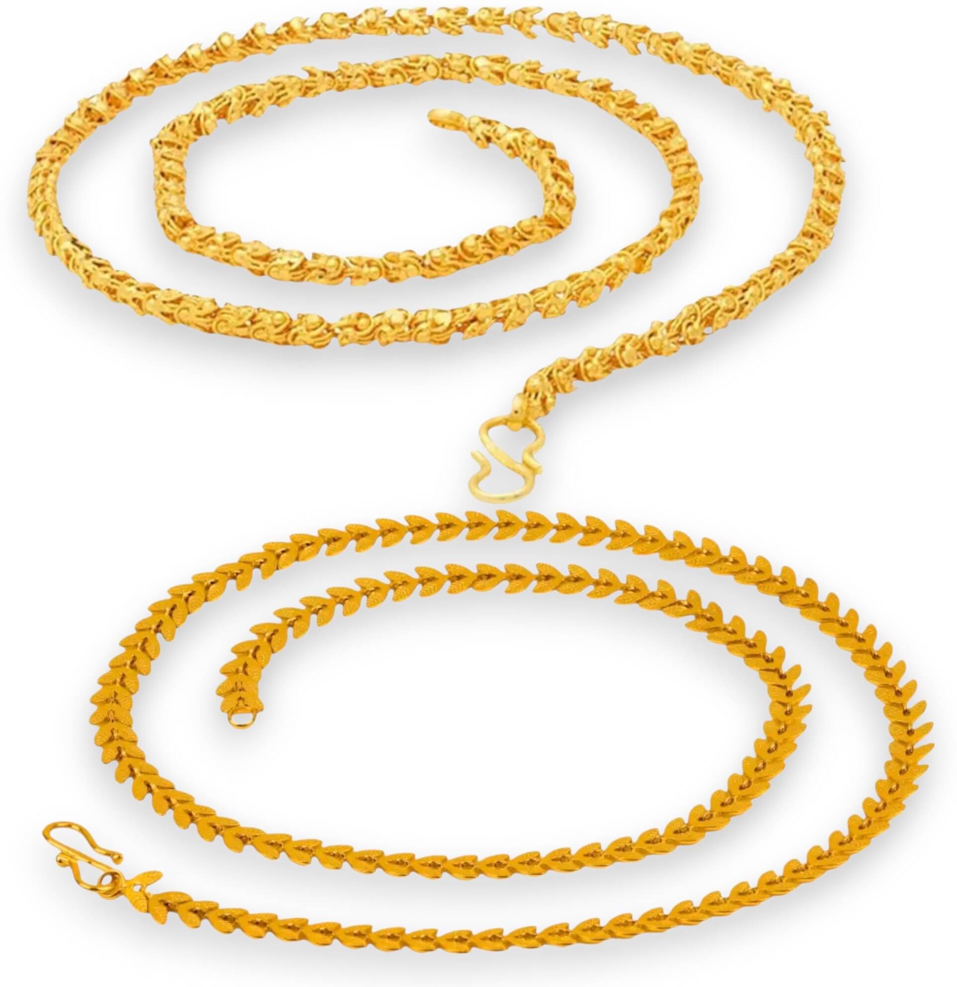     			Charms Gold Plated Chains Combo ( Set of 2 )
