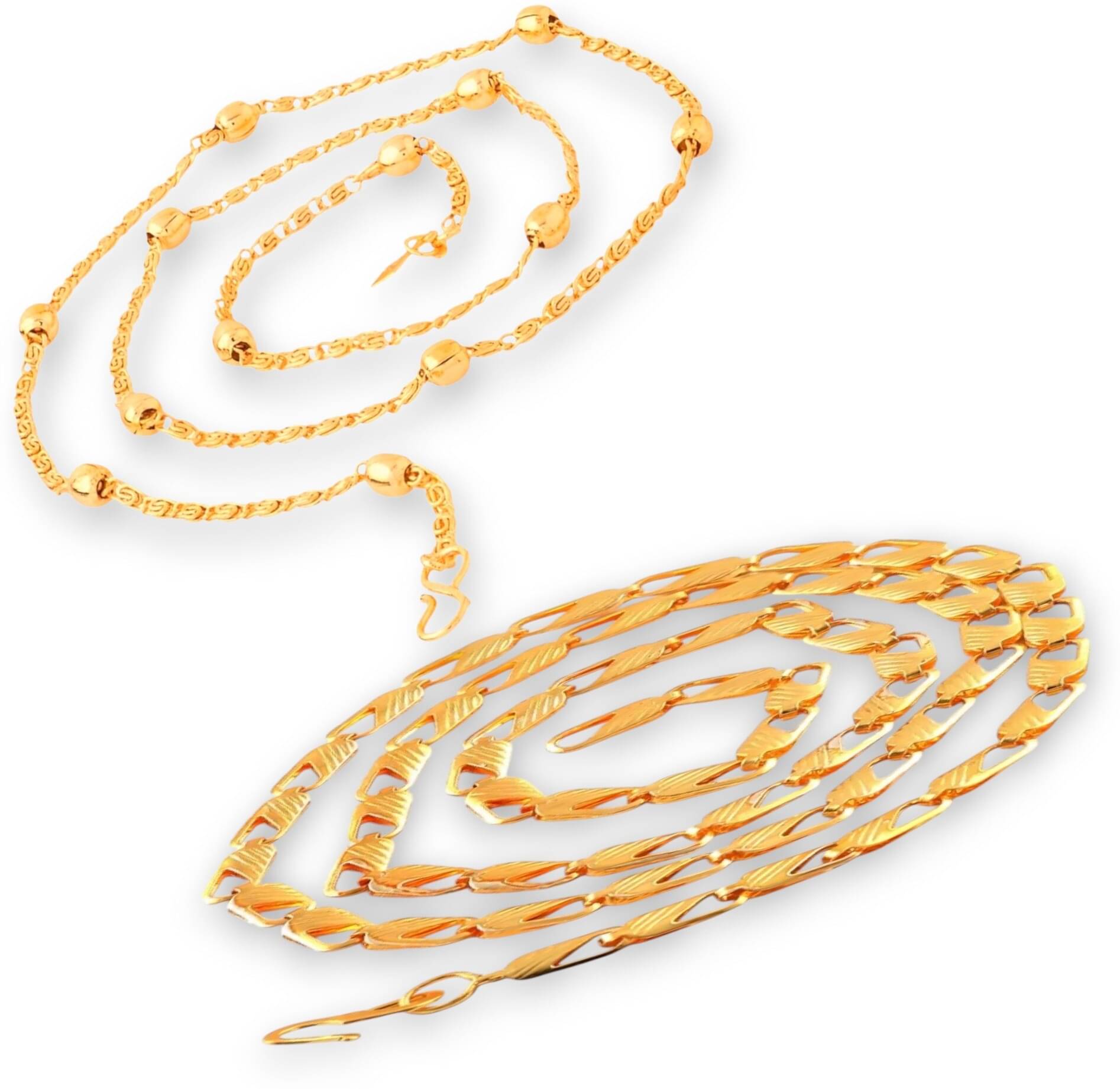 Charms Gold Plated Chains Combo ( Set of 2 ) Charms Gold Plated Chains Combo ( Set of 2 )