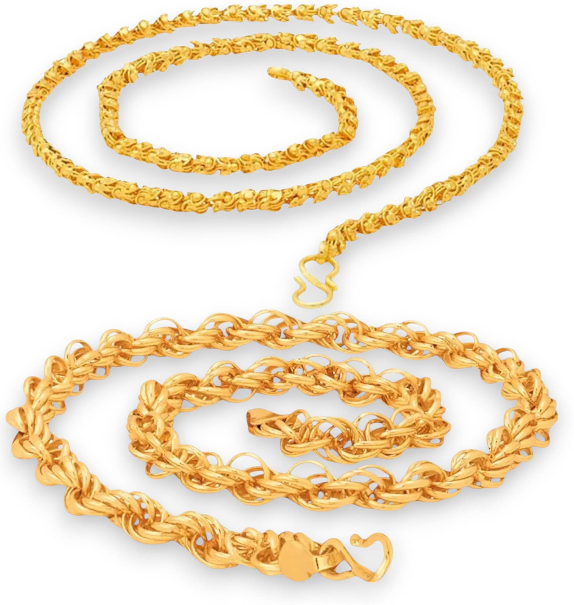 Charms Gold Plated Chains Combo ( Set of 2 ) Charms Gold Plated Chains Combo ( Set of 2 )