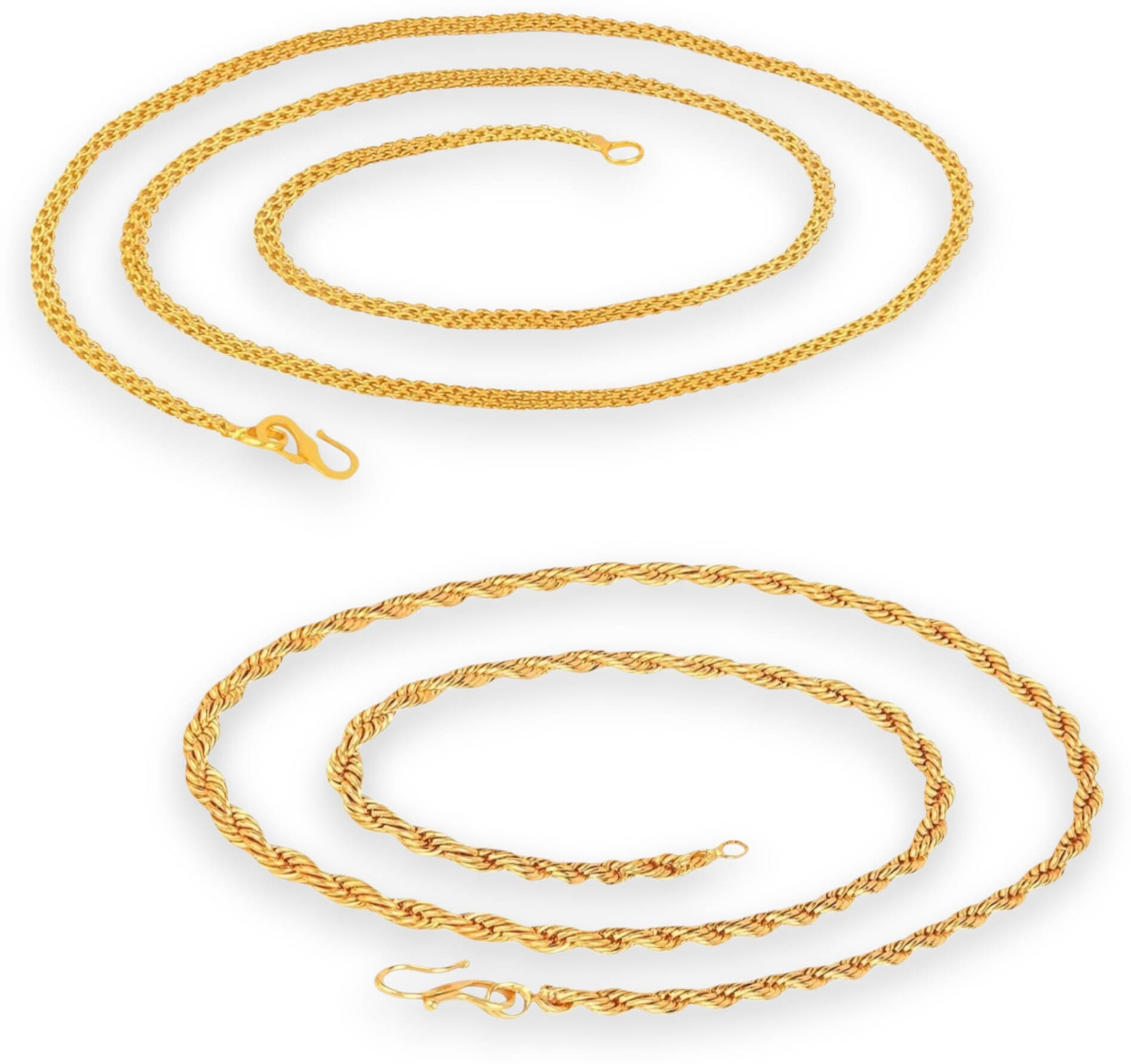     			Charms Gold Plated Chains Combo ( Set of 2 )