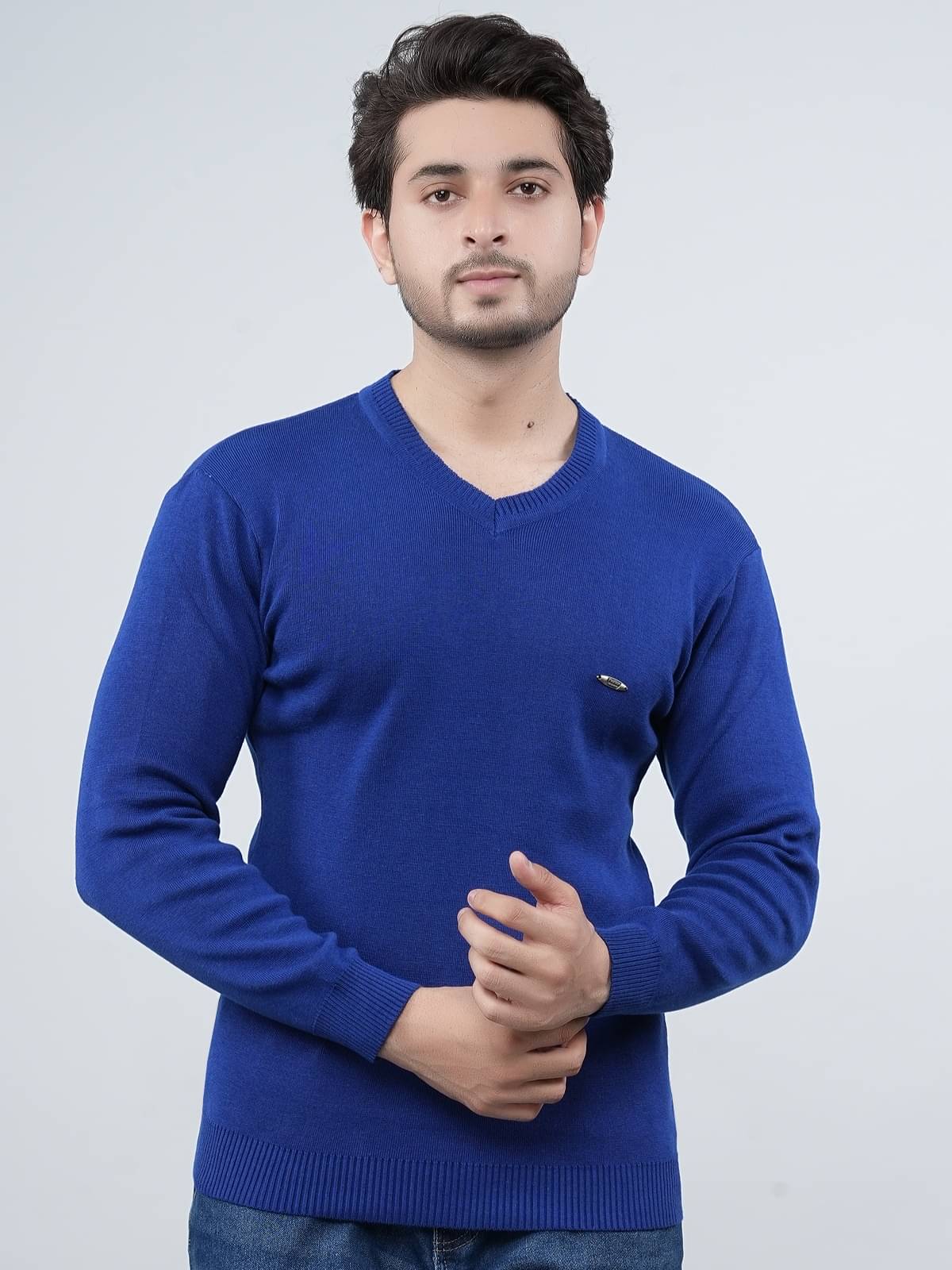 FEVERFEW Cotton Blend V-Neck Men's Full Sleeves Pullover Sweater - Multi ( Pack of 1 ) FEVERFEW Cotton Blend V-Neck Men's Full Sleeves Pullover Sweater - Multi ( Pack of 1 )