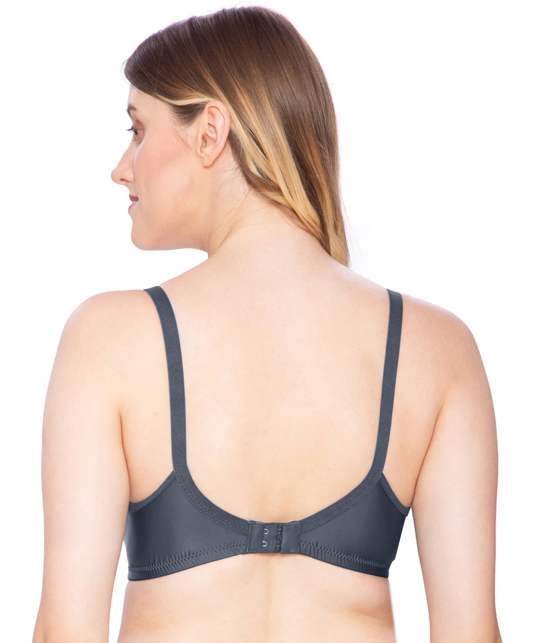 ILRASO Pack of 1 Nylon Non Padded T-Shirt Bra For Women ( Charcoal ) ILRASO Pack of 1 Nylon Non Padded T-Shirt Bra For Women ( Charcoal )