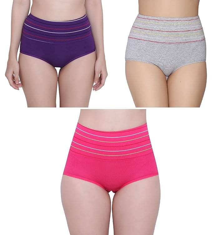     			Louis Craft Pack of 3 Cotton Lycra Hipster For Women ( Multicolor8 )
