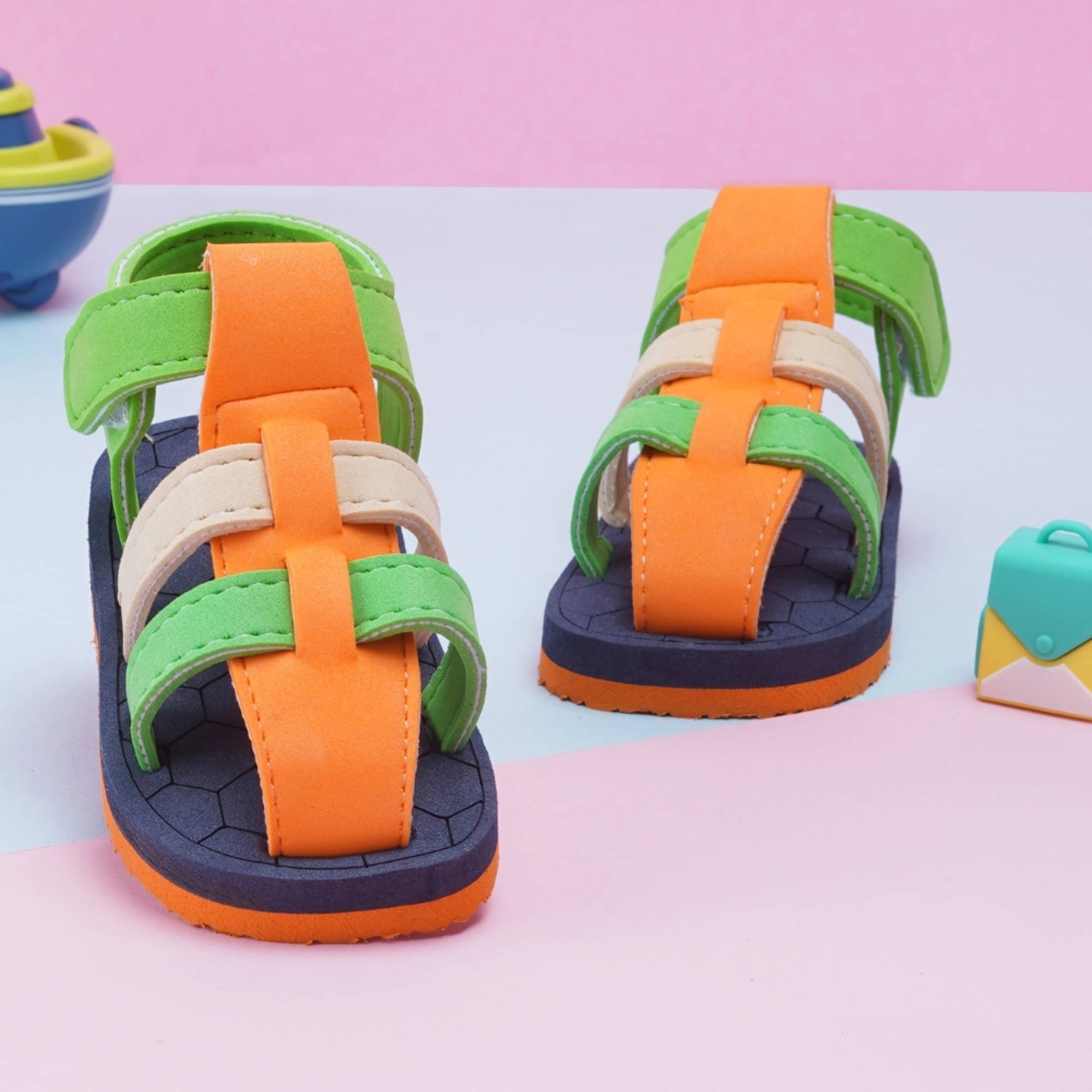     			Neska Moda Kids Eva Velcro Sandals For Baby Girls and Boys For 6 To 9 Months -BT4112