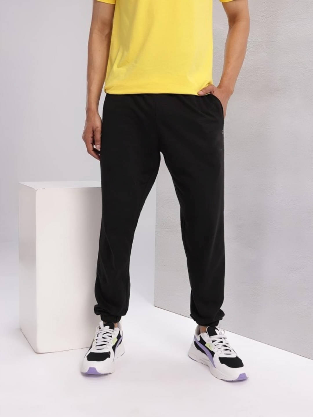 PLUS PARADISE Black Lycra Men's Joggers ( Pack of 1 ) PLUS PARADISE Black Lycra Men's Joggers ( Pack of 1 )