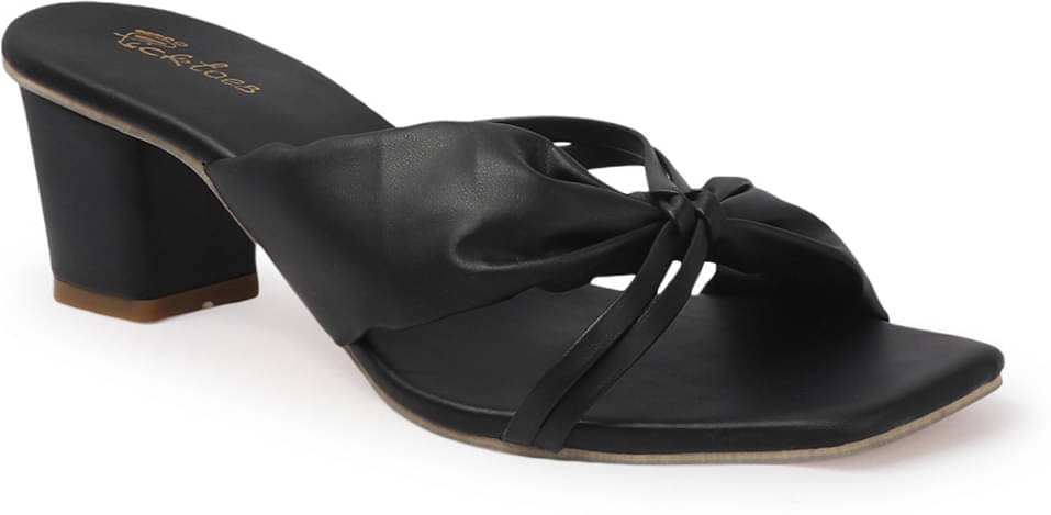 Picktoes Black Women's Sandal Heels     			Picktoes Black Women's Sandal Heels