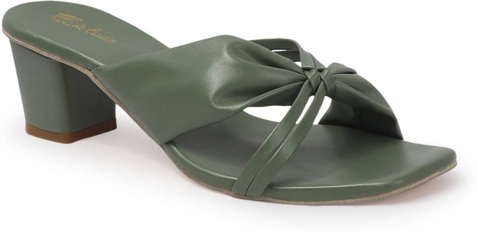     			Picktoes Green Women's Sandal Heels