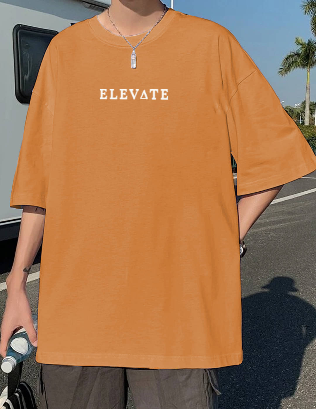 Rigo Cotton Oversized Fit Printed Half Sleeves Men's Round T-Shirt - Brown ( Pack of 1 ) Rigo Cotton Oversized Fit Printed Half Sleeves Men's Round T-Shirt - Brown ( Pack of 1 )