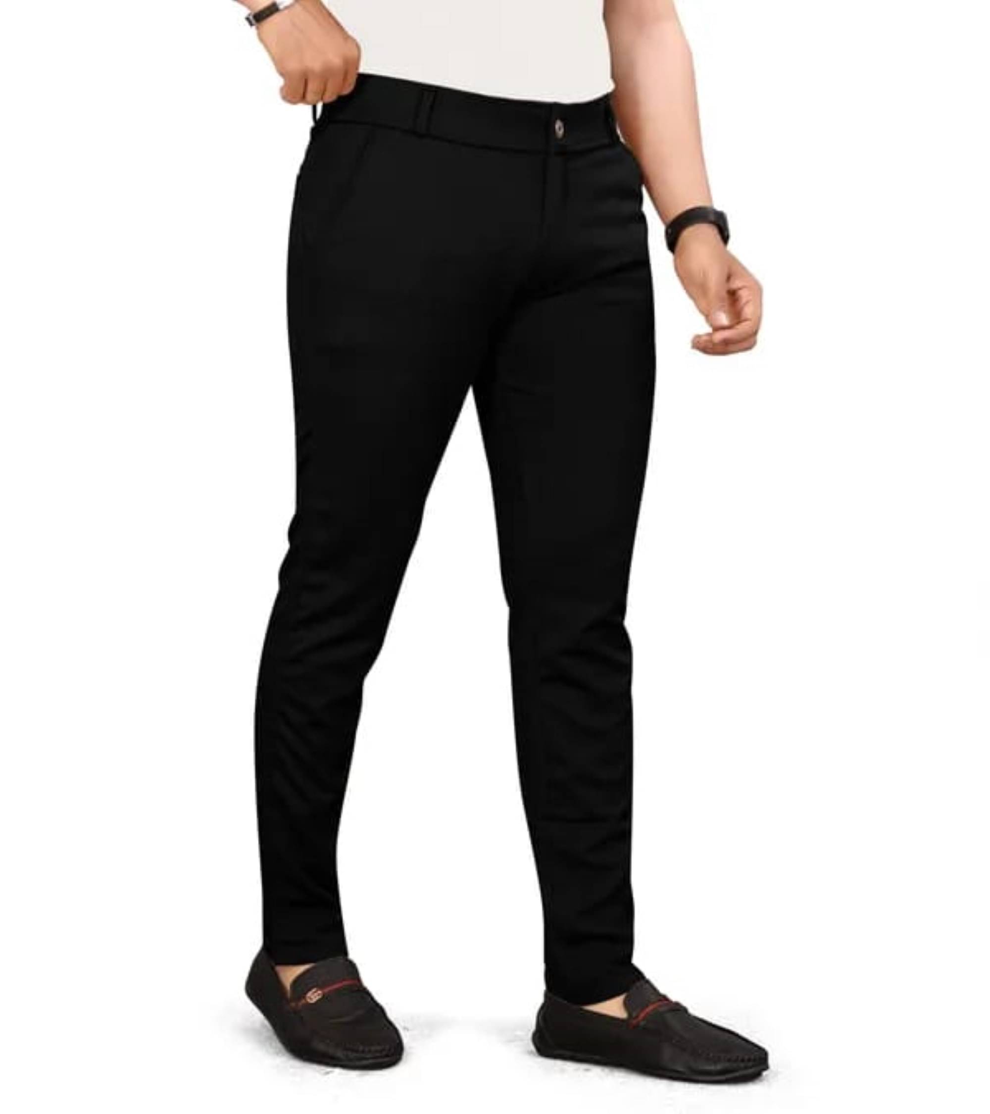     			ikigai Regular Flat Men's Chinos - Black ( Pack of 1 )