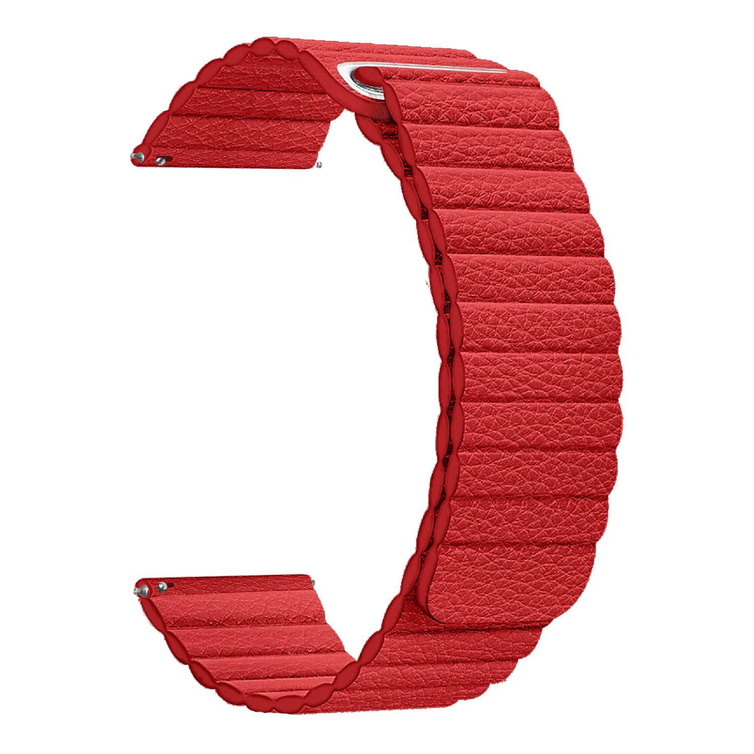     			ACM Watch Strap Magnetic Leather 22mm compatible with Boat Storm Plus Smartwatch Luxury Band Red