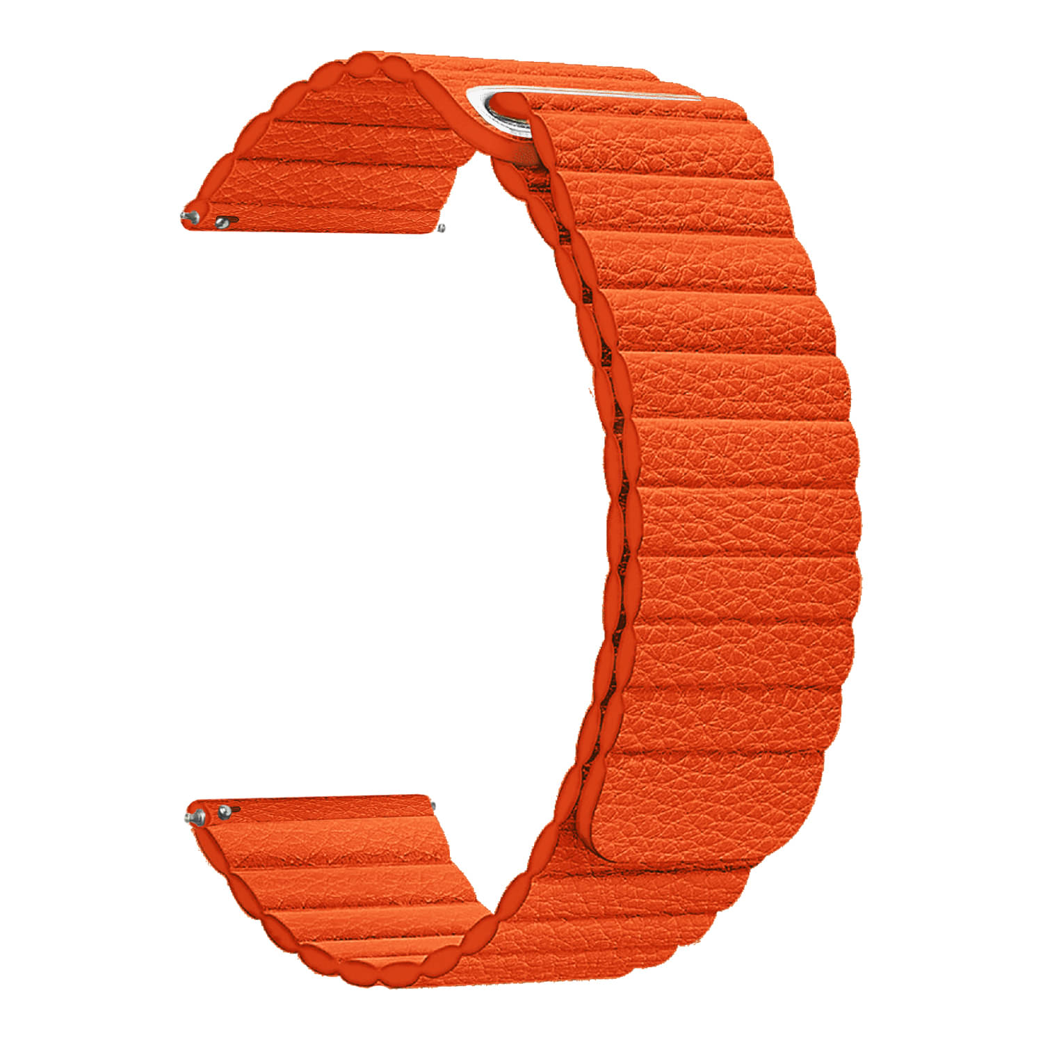     			ACM Watch Strap Magnetic Leather 20mm compatible with Pebble Celia Smartwatch Luxury Band Orange