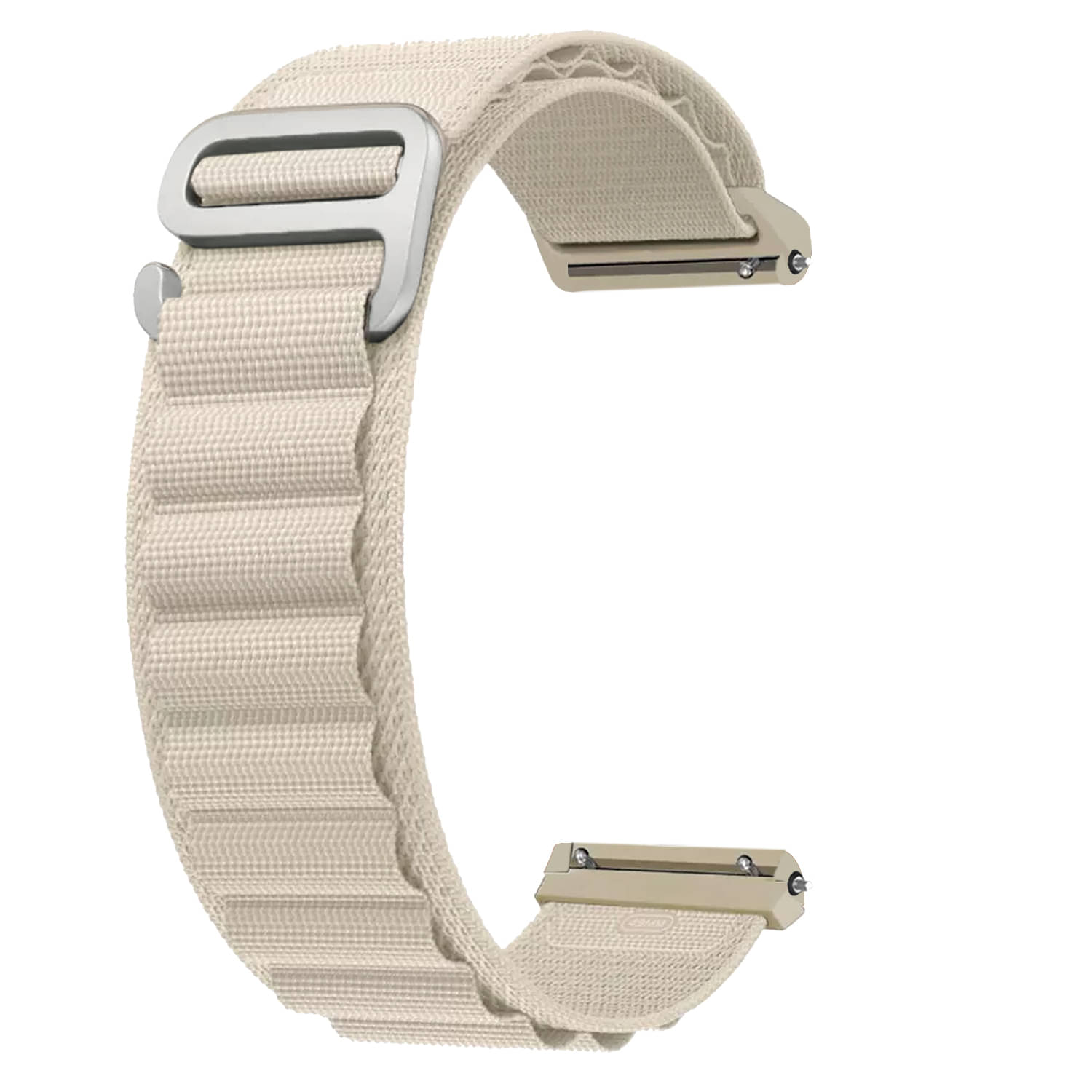 ACM Watch Strap Nylon 22mm compatible with Noise Colorfit Quad Call Smartwatch Sports Hook Band White ACM Watch Strap Nylon 22mm compatible with Noise Colorfit Quad Call Smartwatch Sports Hook Band White