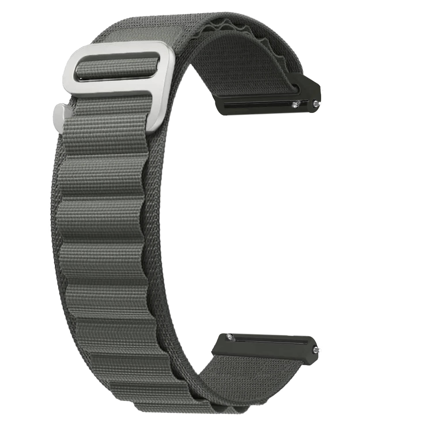 ACM Watch Strap Nylon 22mm compatible with Fastrack Revoltt Fr1 Smartwatch Sports Hook Band Grey ACM Watch Strap Nylon 22mm compatible with Fastrack Revoltt Fr1 Smartwatch Sports Hook Band Grey
