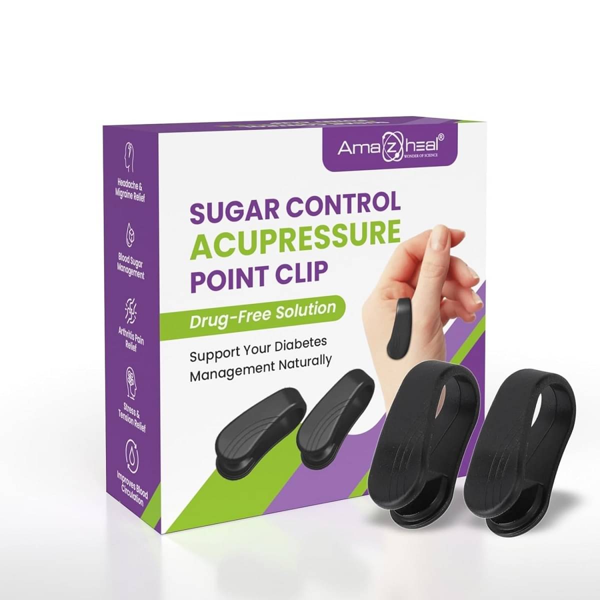 Amazheal Sugar Control Acupressure Clip for LI4 Sugar Control Acupressure Clip for LI4 Free Size Amazheal Sugar Control Acupressure Clip for LI4 Sugar Control Acupressure Clip for LI4 Free Size