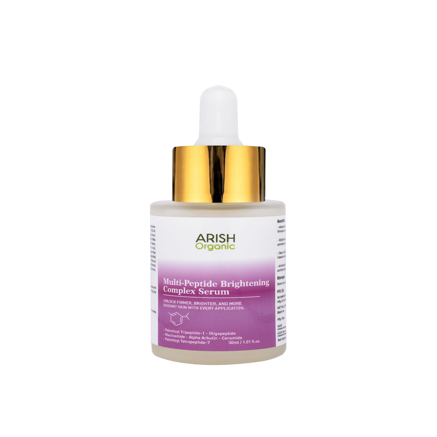 Arish Organic Face Serum Peptides Hydrating For All Skin Type ( Pack of 1 )